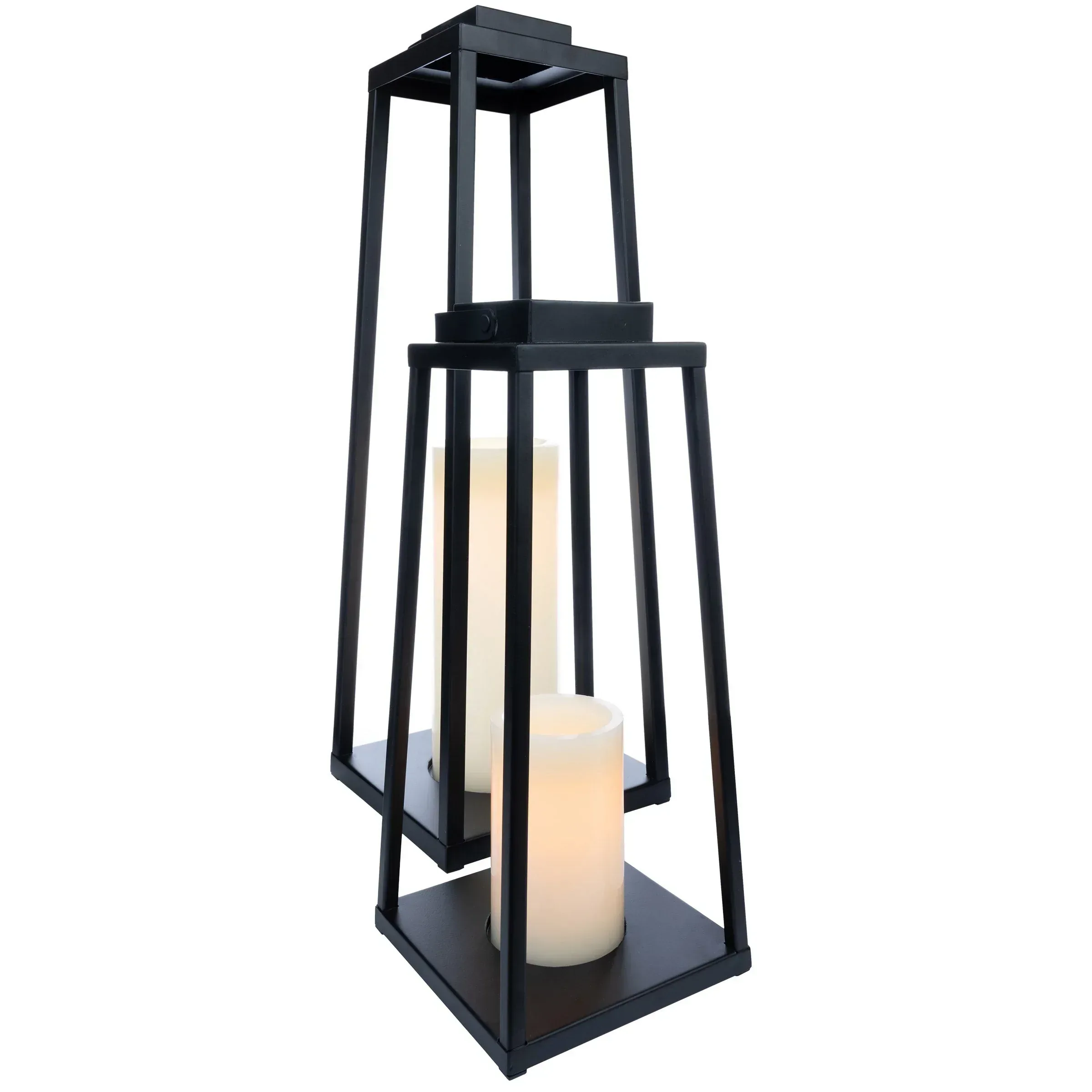Fusion 4-piece Lantern LED Candle Set with Remote Control - Image 2