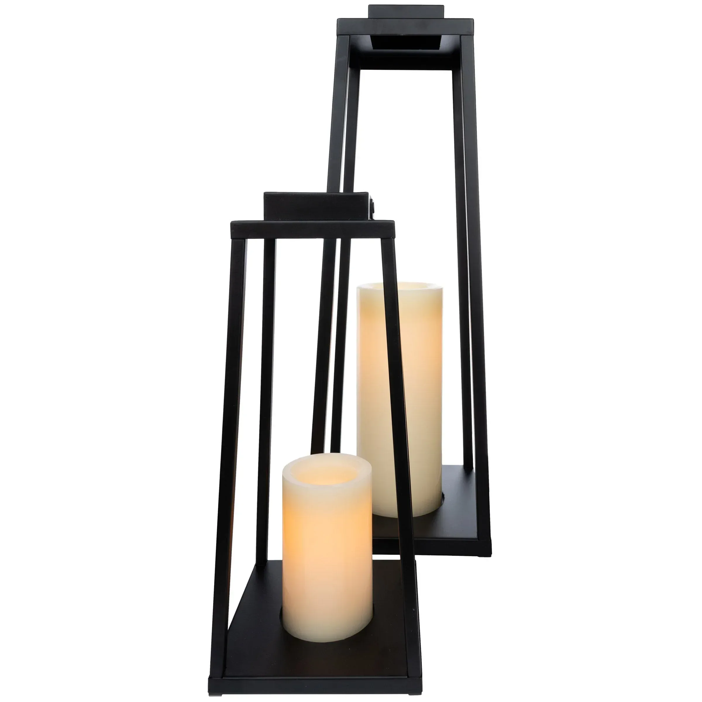 Fusion 4-piece Lantern LED Candle Set with Remote Control - Image 5