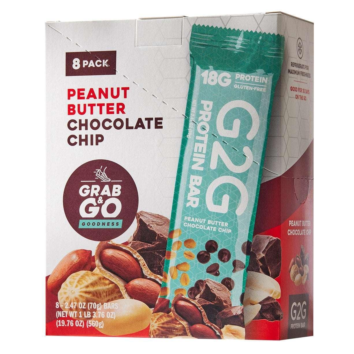 G2G 3-pack Peanut Butter Chocolate Chip Protein Bars 24-count - Image 5
