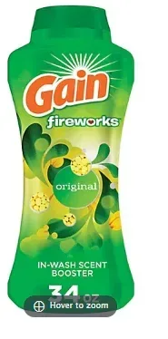 Gain Fireworks In-Wash Laundry Scent Booster Beads, 34 oz. - Original Scent