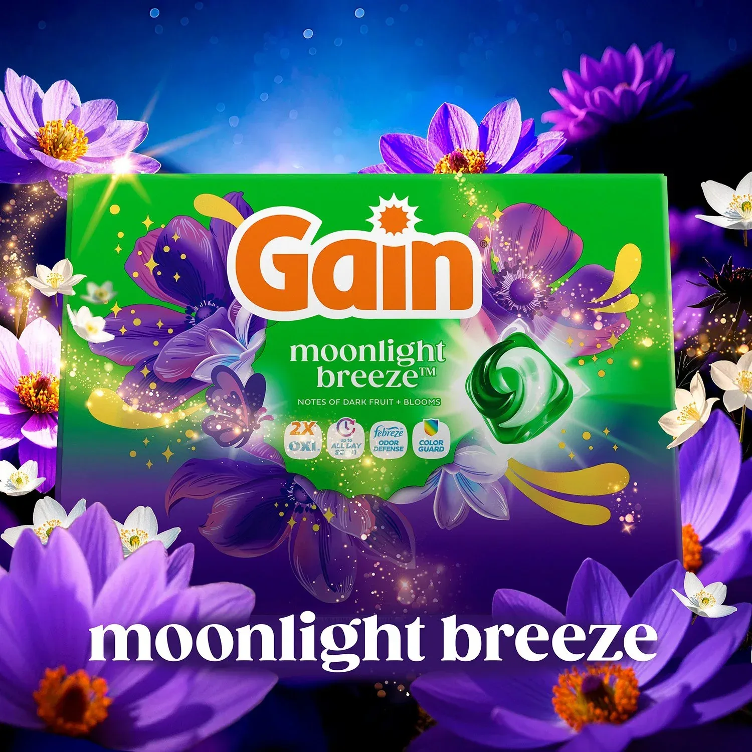 Gain Flings 4 in 1 Laundry Detergent Pacs, Moonlight Breeze, 152 ct. - Image 5
