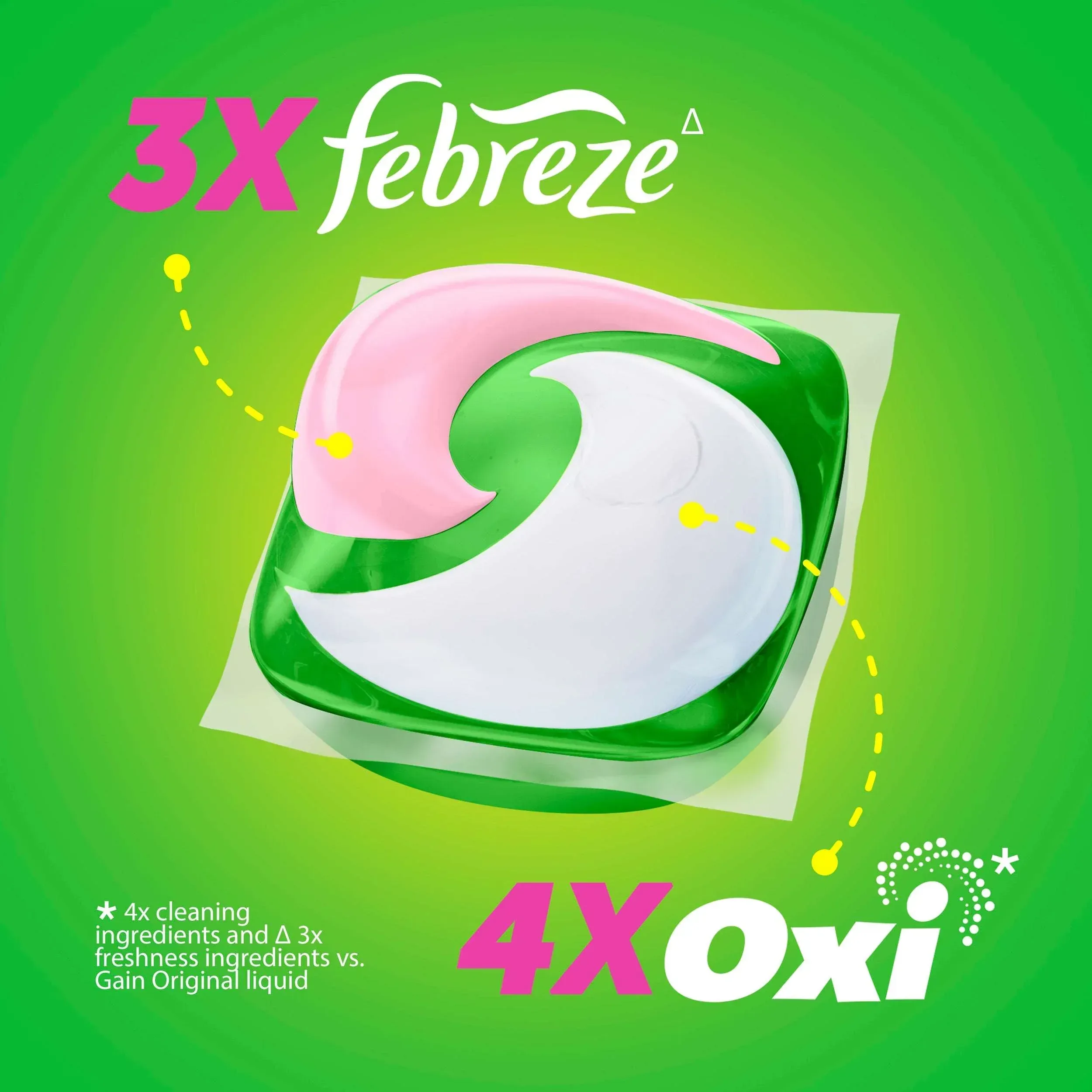 Gain Happy Super-Sized Flings Laundry Detergent Packs, Hibiscus Hula Scent, 18 Count - Image 4
