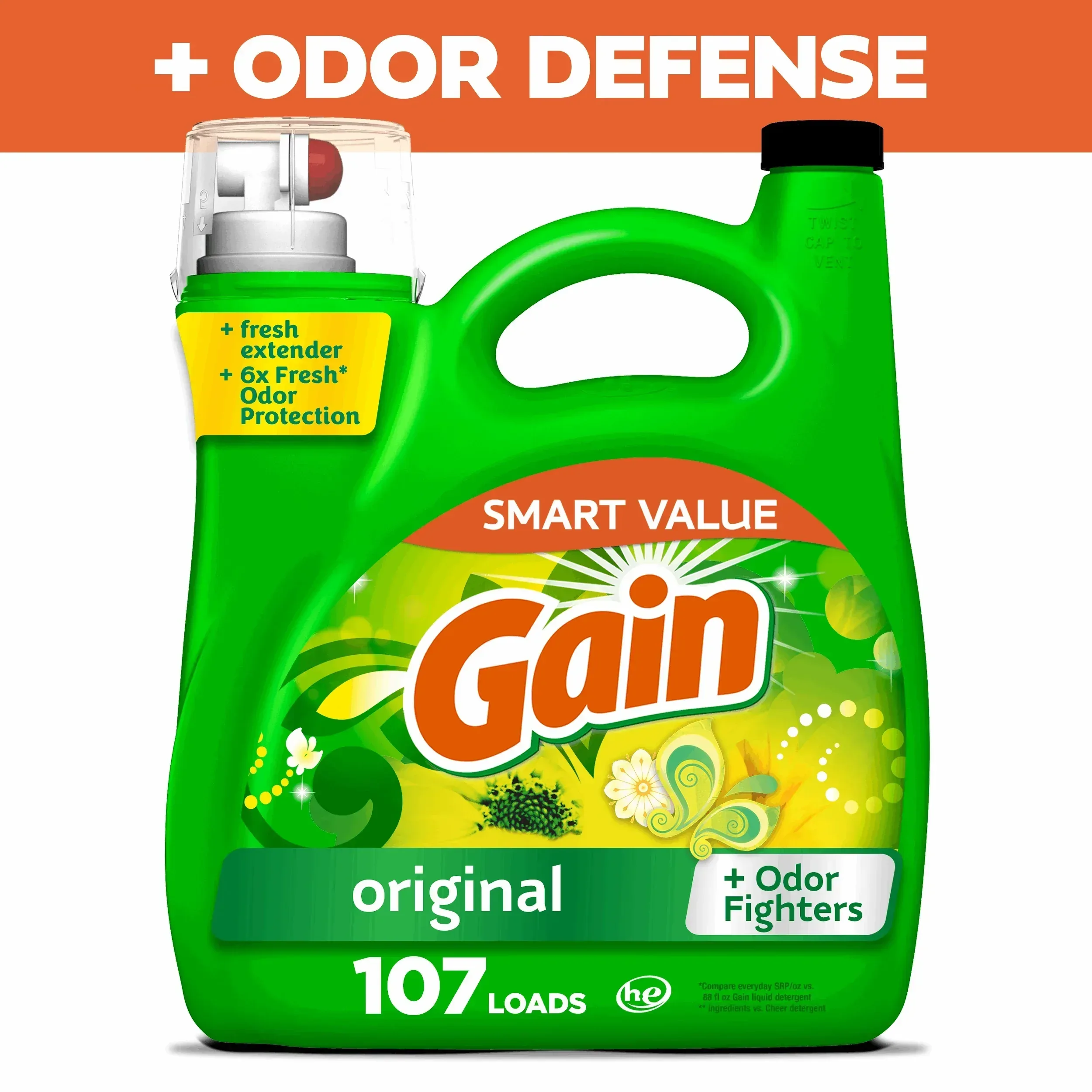 Gain Laundry Detergent Liquid with Odor Fighters, Original Scent, 46 fl oz, 32 Loads - Image 14