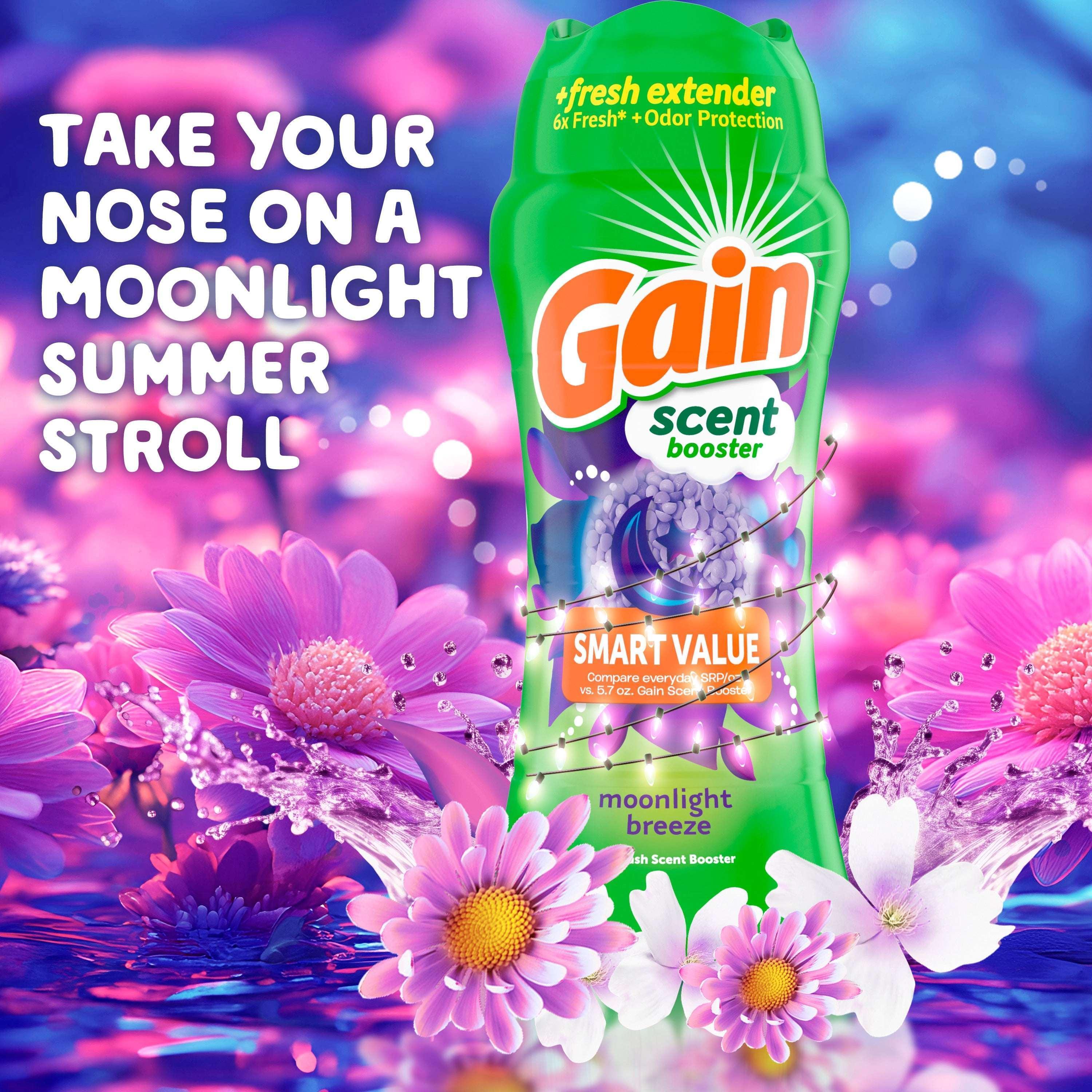 Gain Laundry Scent Beads, Fireworks In-Wash Scent Booster, Moonlgith Breeze Scent, 13.2oz - Image 2