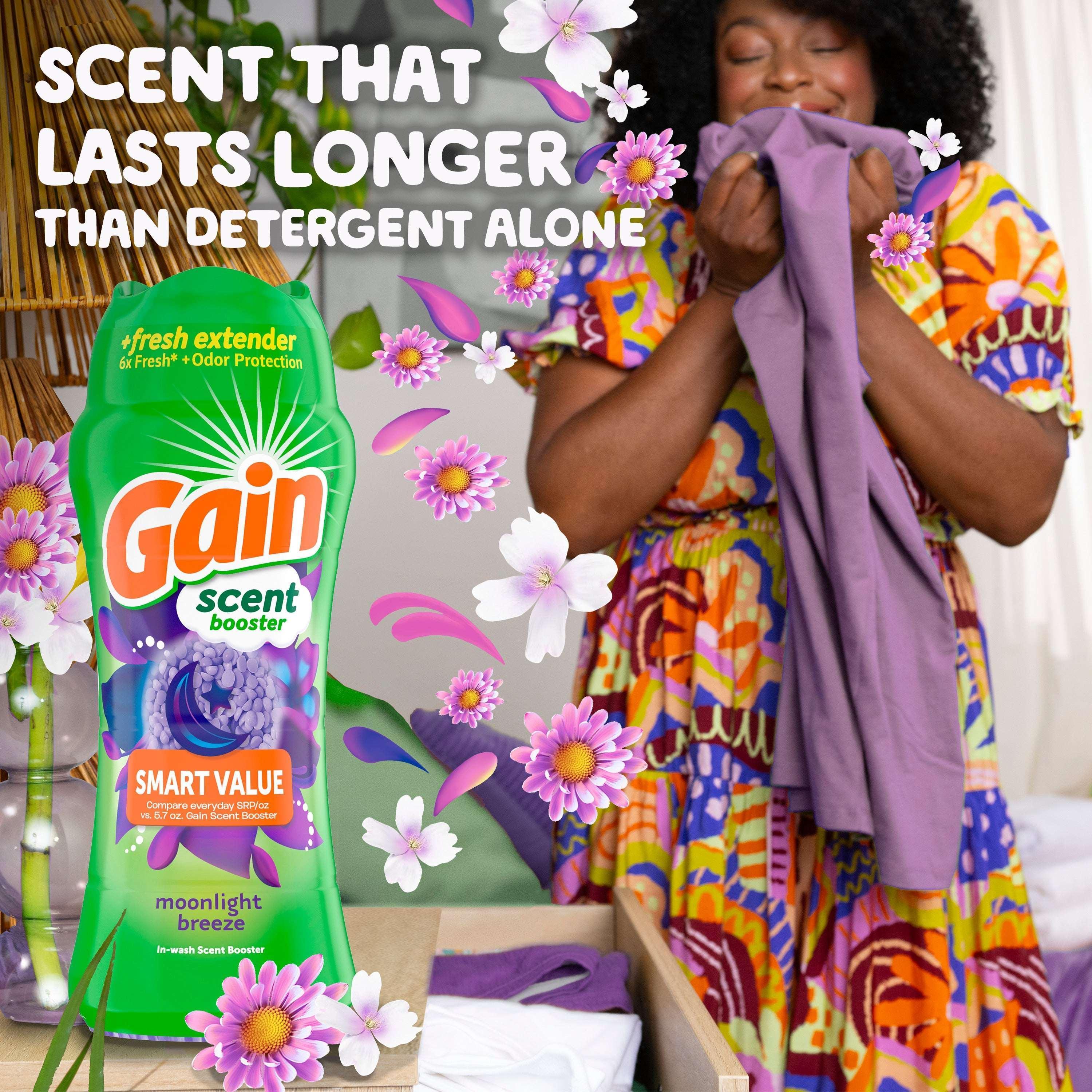 Gain Laundry Scent Beads, Fireworks In-Wash Scent Booster, Moonlgith Breeze Scent, 13.2oz - Image 3