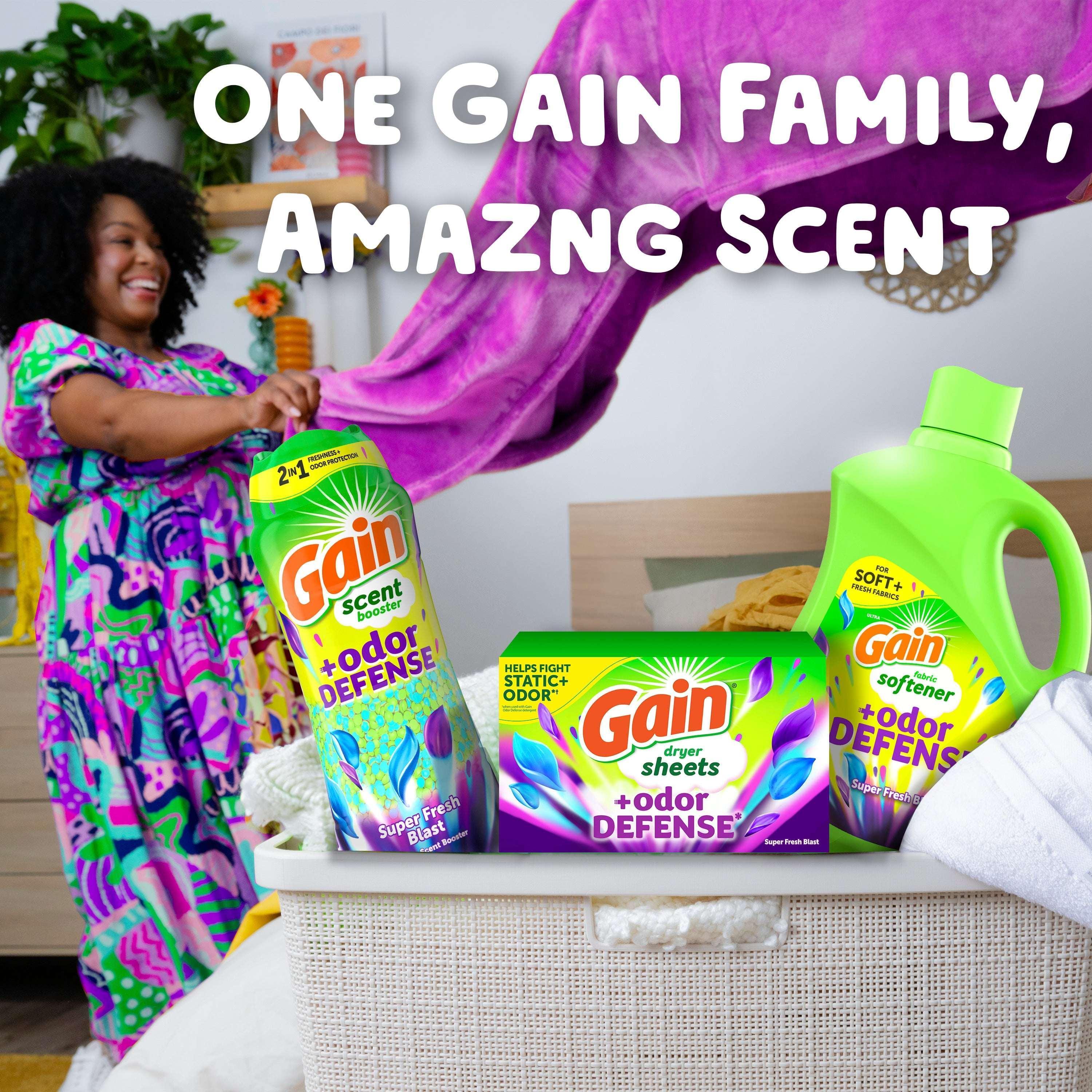 Gain Odor Defense 2-in-1 In-Wash Laundry Scent Booster Beads, Super Fresh Blast Scent, 4.8 oz - Image 10
