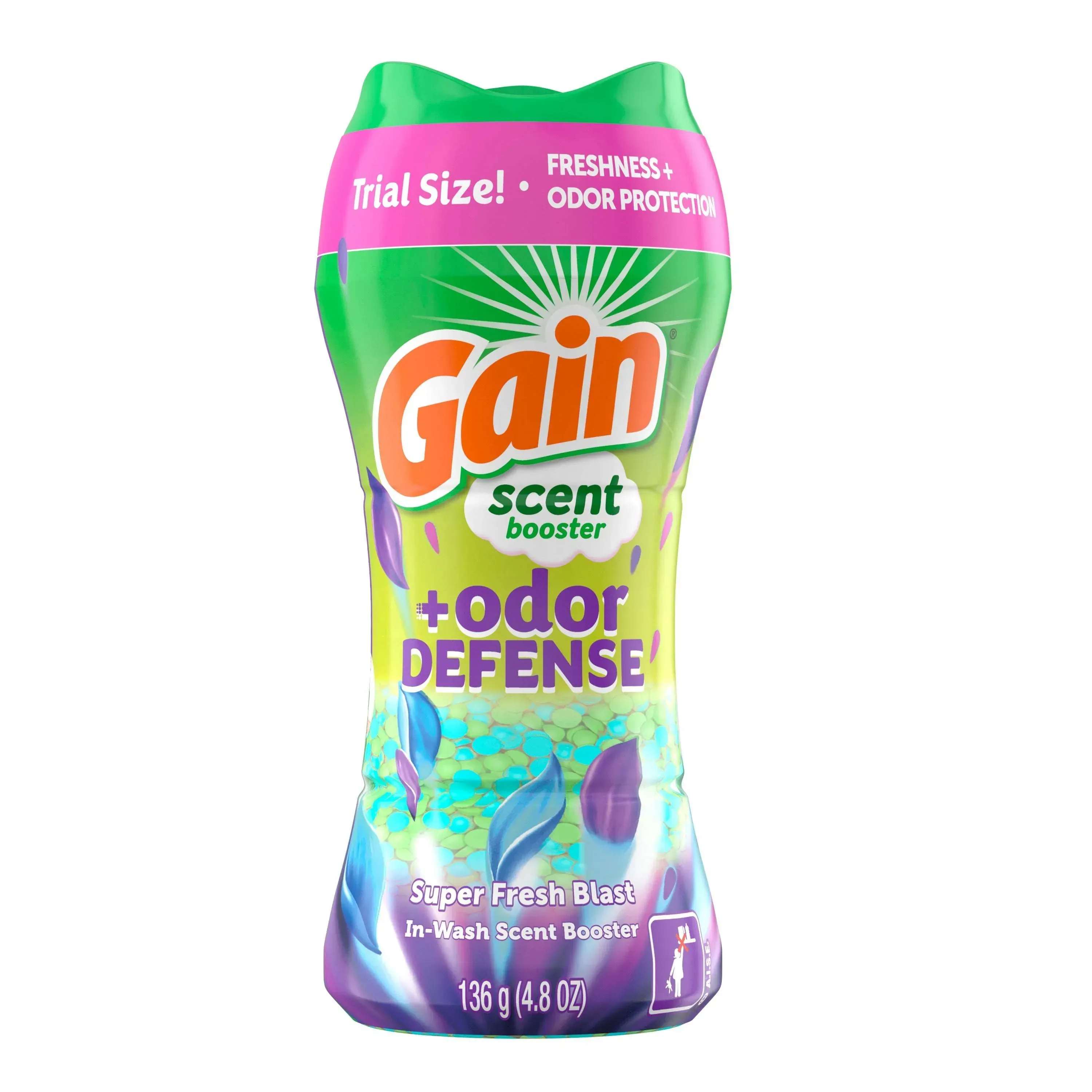 Gain Odor Defense 2-in-1 In-Wash Laundry Scent Booster Beads, Super Fresh Blast Scent, 4.8 oz - Image 11
