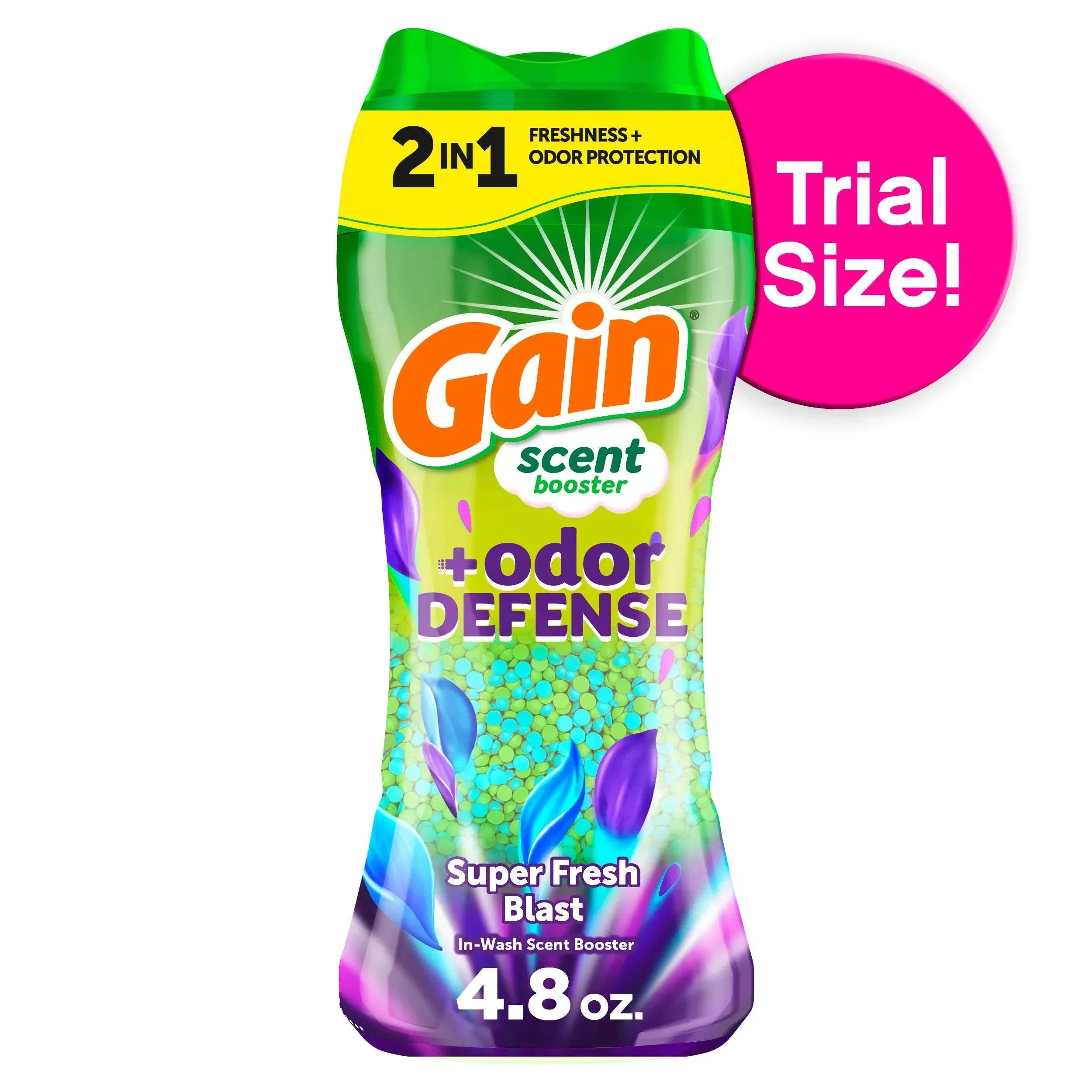 Gain Odor Defense 2-in-1 In-Wash Laundry Scent Booster Beads, Super Fresh Blast Scent, 4.8 oz - Image 14