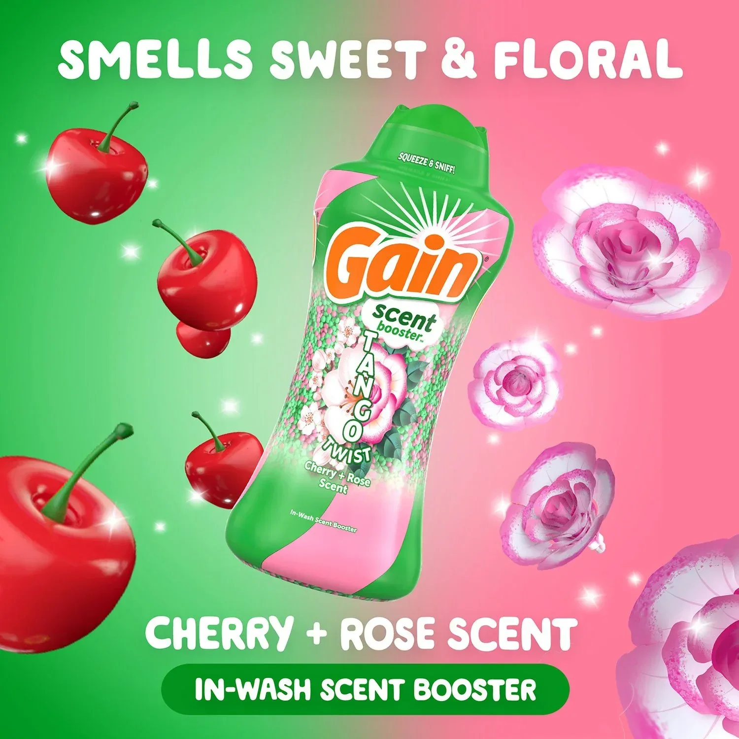 Gain Tango Twist Laundry Scent Booster Beads, Cherry and Rose Scent, 26.3 oz. - Image 5