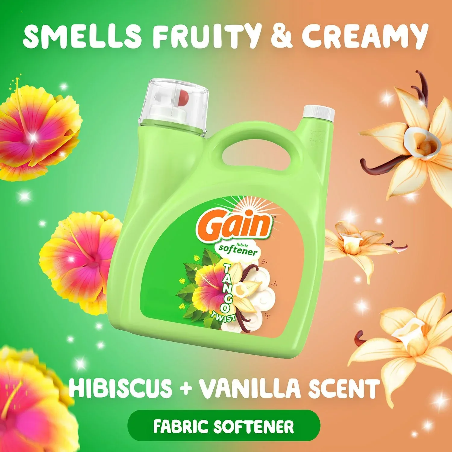 Gain Tango Twist Liquid Fabric Softener, Hibiscus and Vanilla Scent, 244 loads, 143 fl. oz. - Image 5