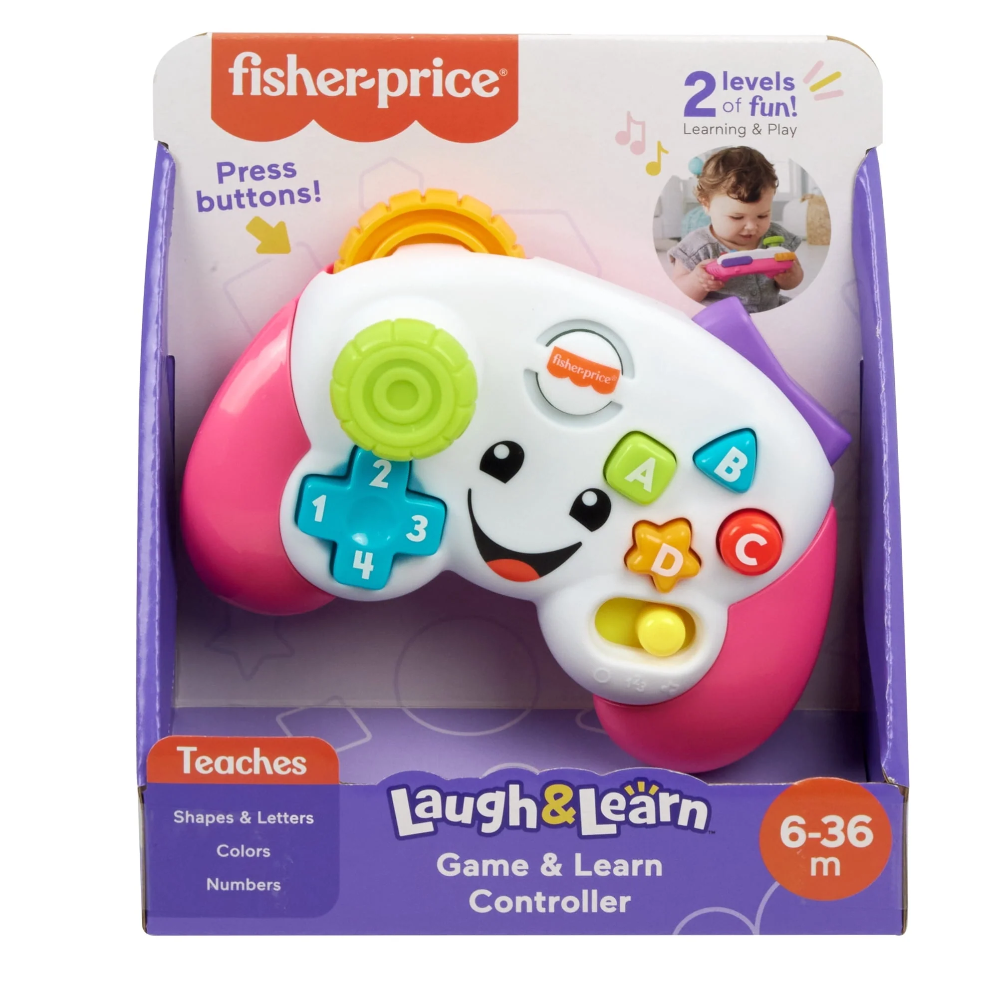 Fisher-Price Laugh & Learn Game & Learn Controller Musical Baby Toy with Lights - Image 12