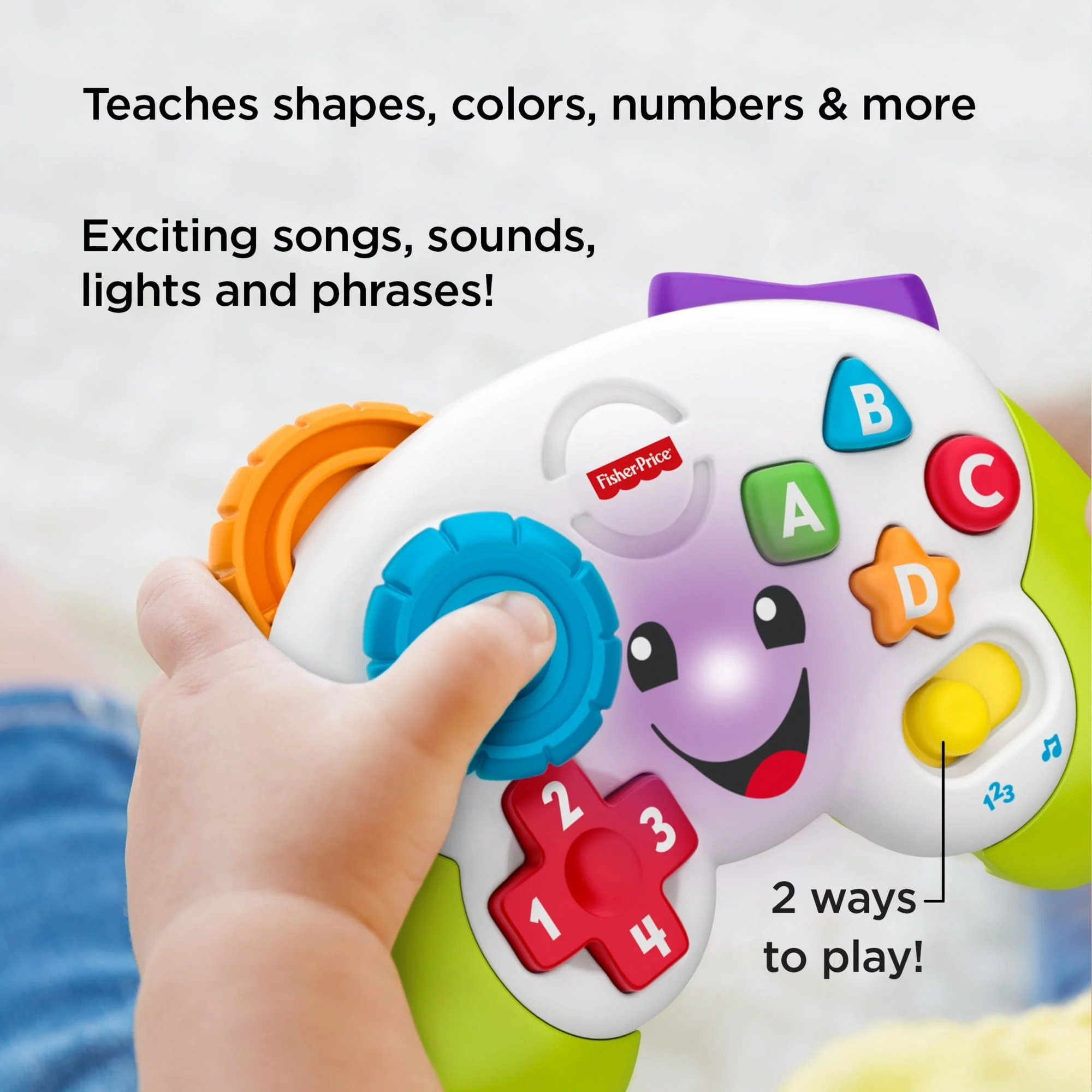 Fisher-Price Laugh & Learn Game & Learn Controller Musical Baby Toy with Lights - Image 5