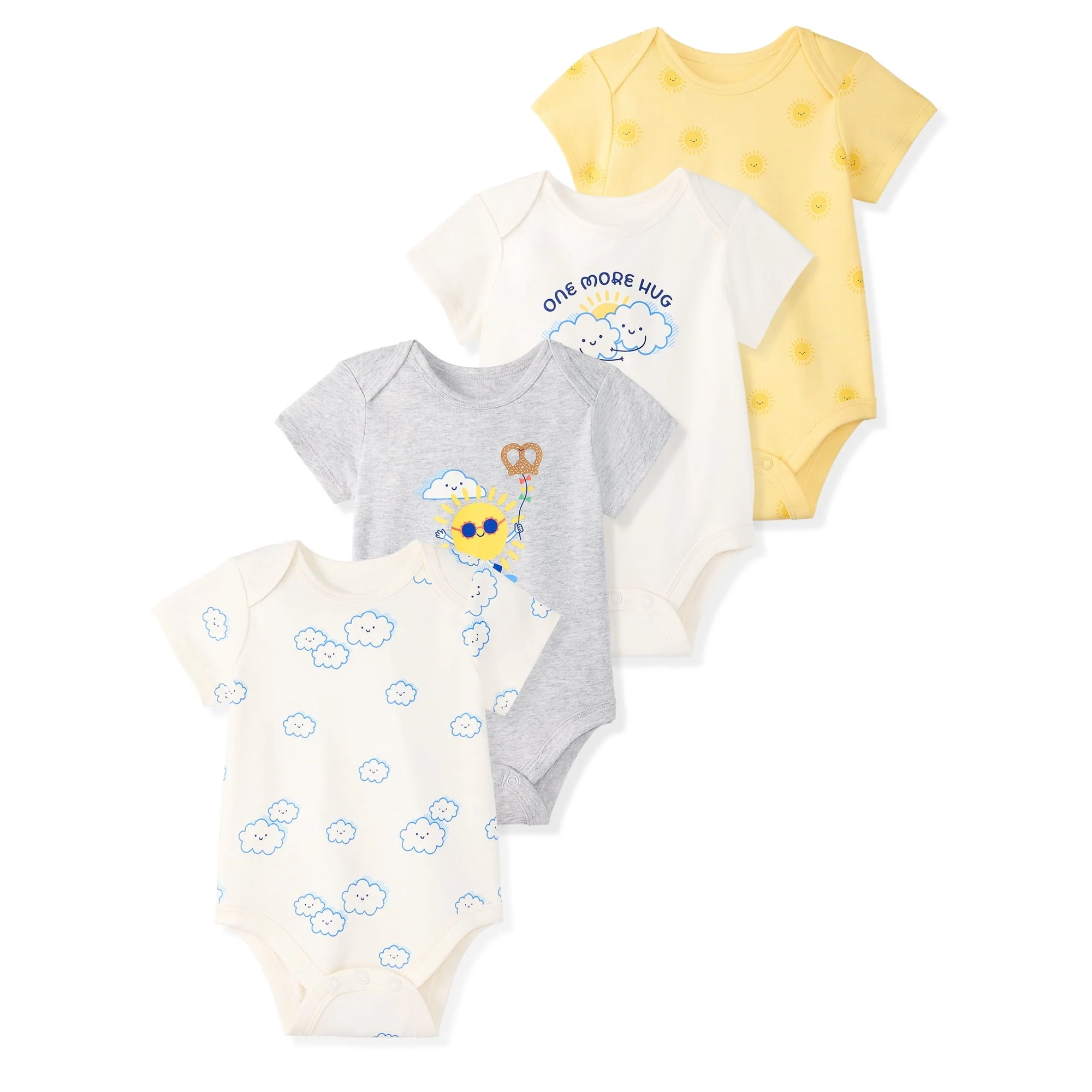 Garanimals Newborn Baby Boy, Girl & Unisex Cotton Short Sleeve Bodysuits, Multiple Sizes 0–24 Months, 4-Pack - Image 15