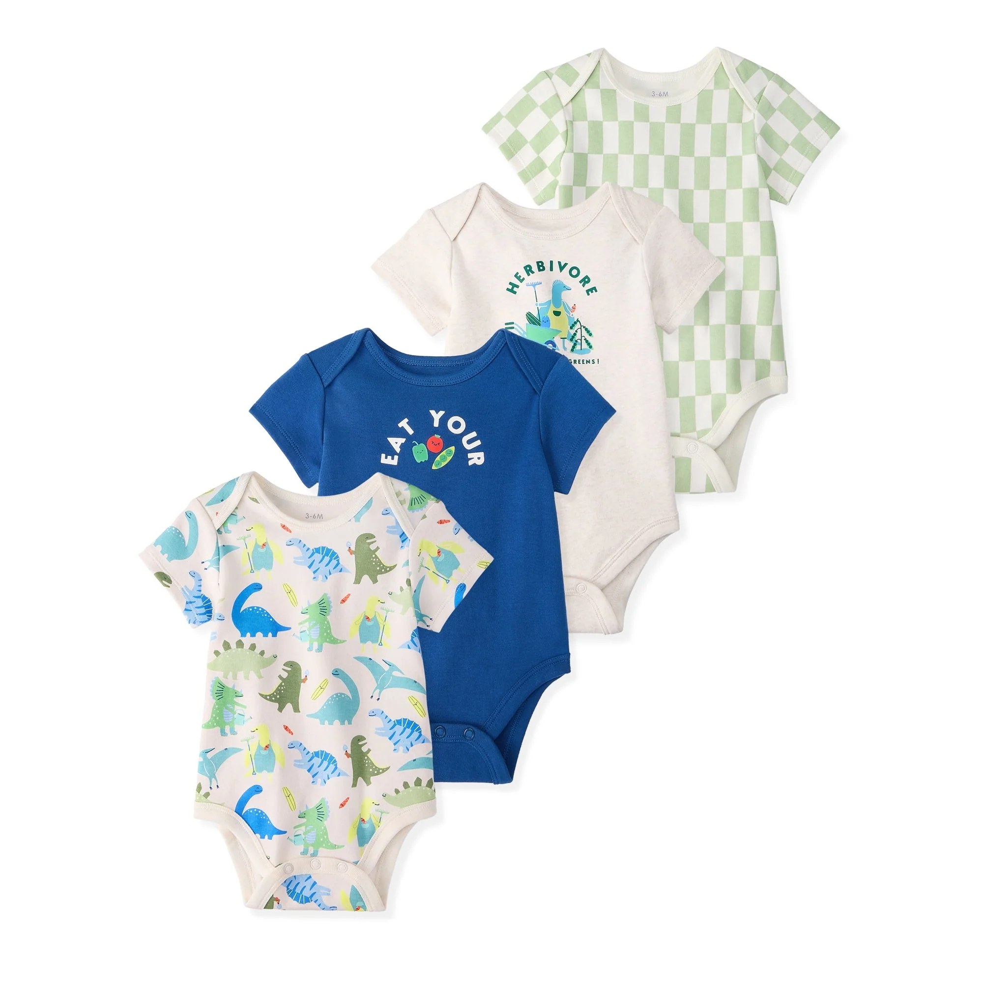 Garanimals Newborn Baby Boy, Girl & Unisex Cotton Short Sleeve Bodysuits, Multiple Sizes 0–24 Months, 4-Pack - Image 20