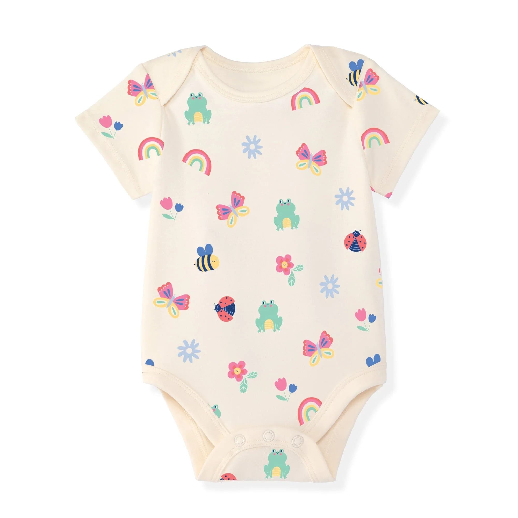 Garanimals Newborn Baby Boy, Girl & Unisex Cotton Short Sleeve Bodysuits, Multiple Sizes 0–24 Months, 4-Pack - Image 27