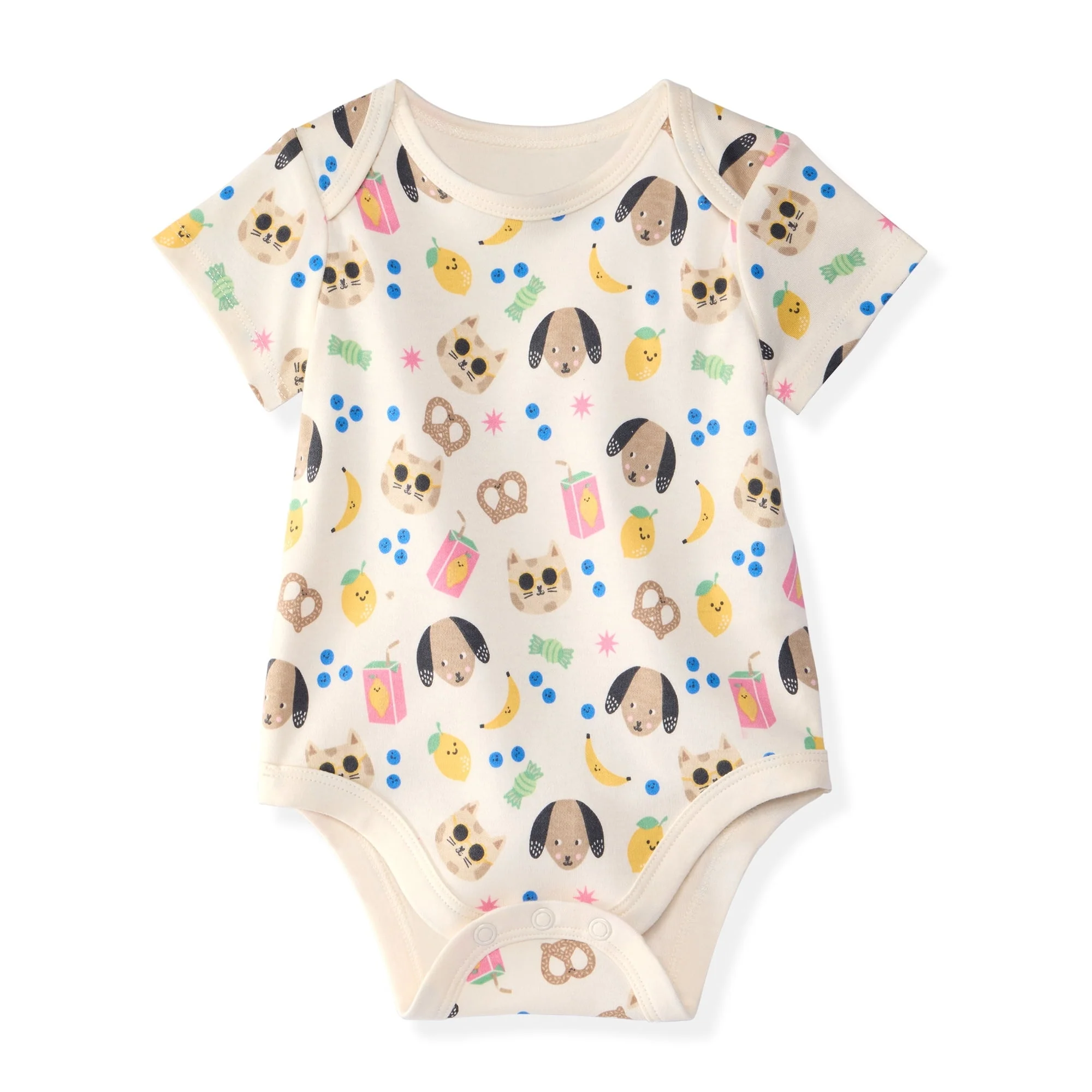 Garanimals Newborn Baby Boy, Girl & Unisex Cotton Short Sleeve Bodysuits, Multiple Sizes 0–24 Months, 4-Pack - Image 5