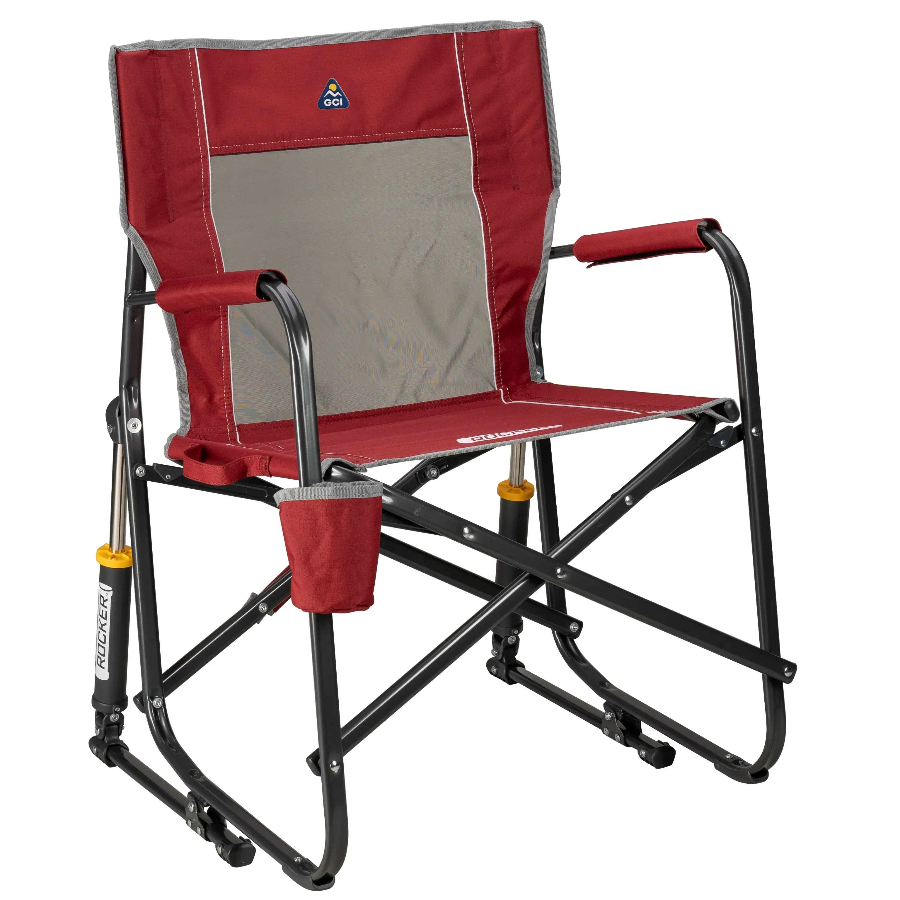 GCI Outdoor Freestyle Rocker Foldable Rocking Camp Chair, Beach Berry - Image 14
