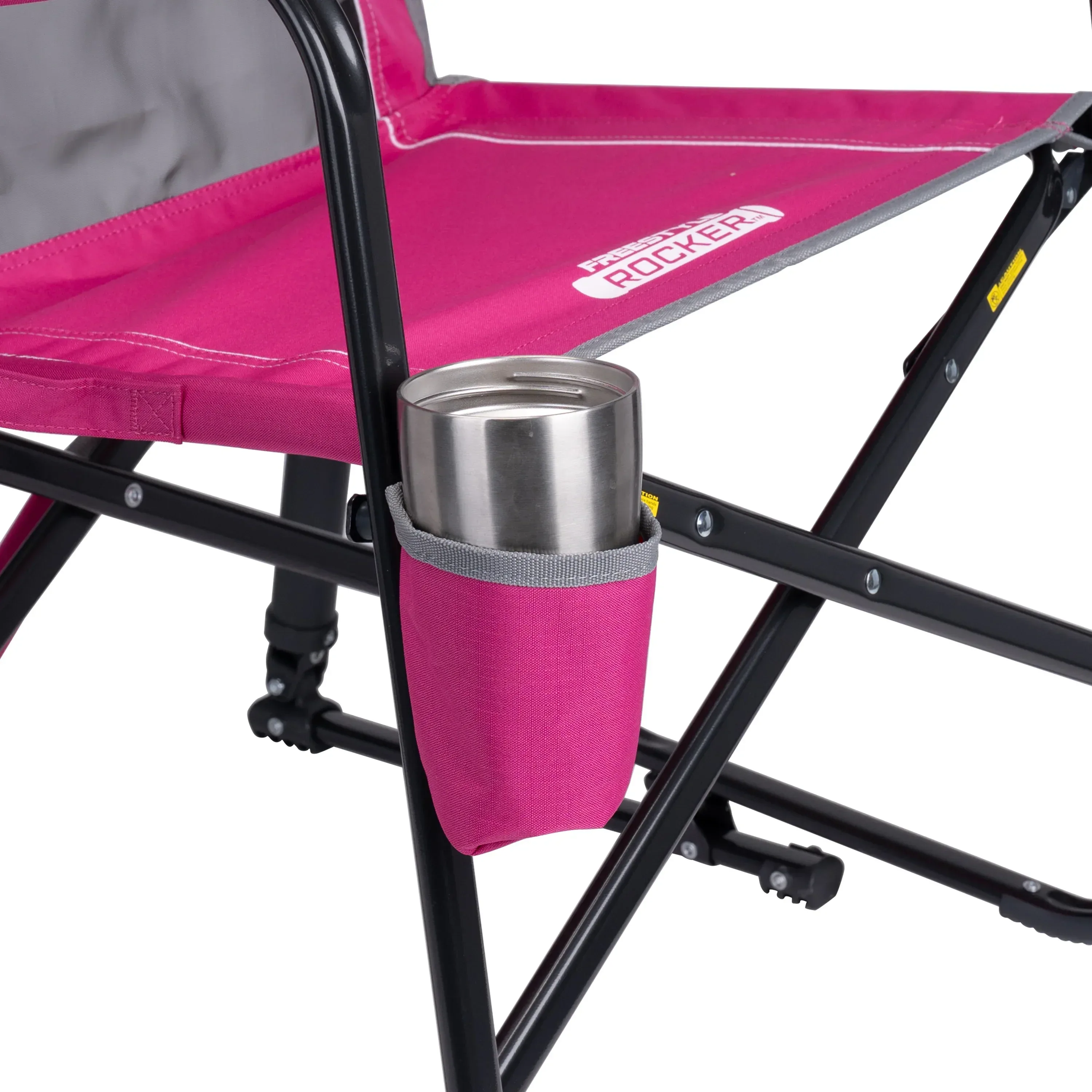 GCI Outdoor Freestyle Rocker Foldable Rocking Camp Chair, Beach Berry - Image 5