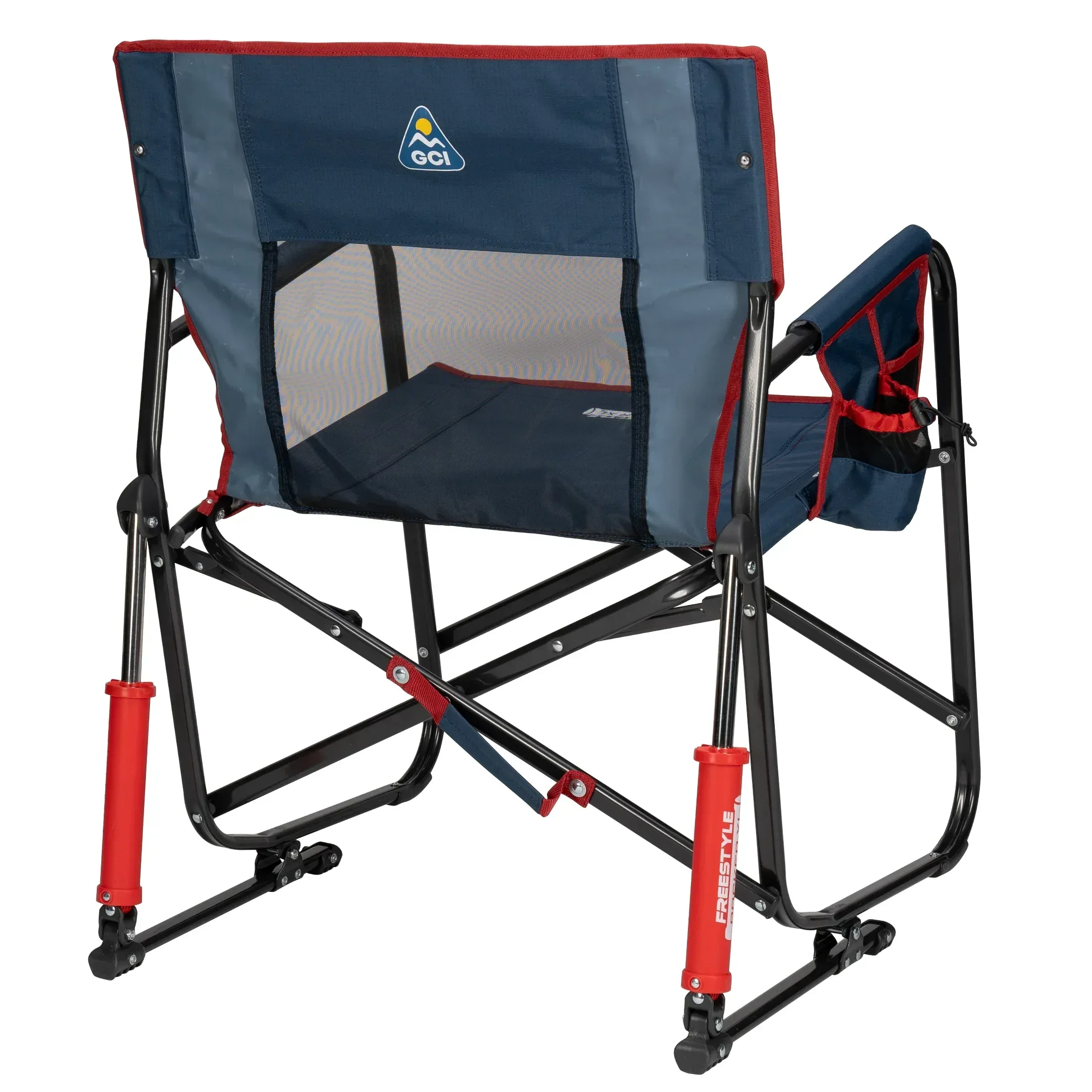 GCI Outdoor Freestyle Rocker XL Oversized Foldable Rocking Camp Chair, Americana - Image 9