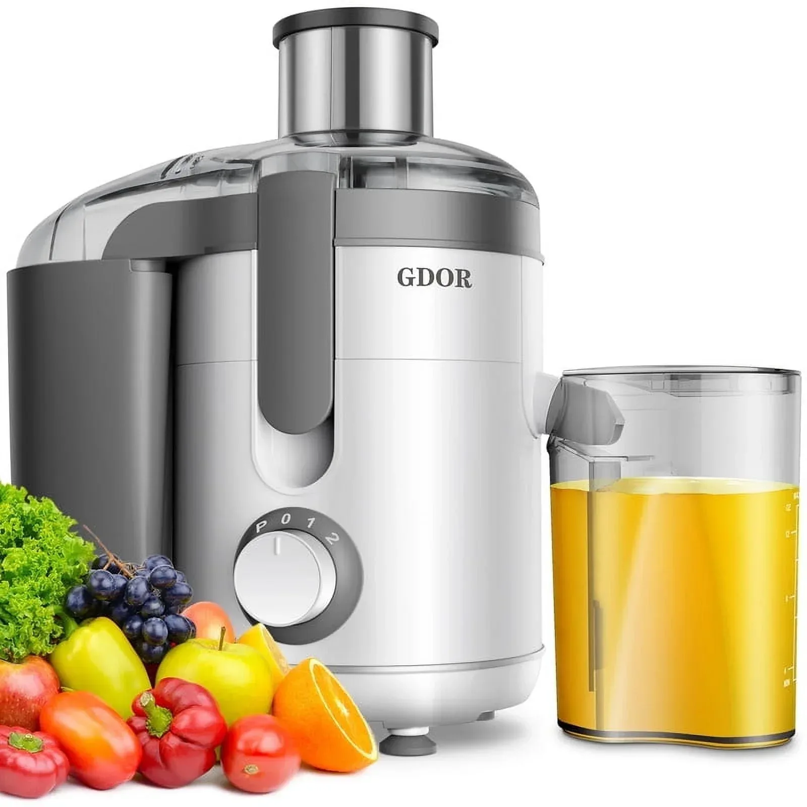 GDOR Kitchen Appliances Juicer Machine Dual Speeds Centrifugal Extractor, Titanium Enhanced Cut Disc, 2.5" FeedChute Juicer, Anti-Drip, Includes Cleaning Brush,Black - Image 8