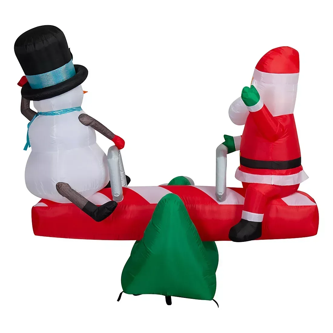 Gemmy Animated 6' Inflatable Santa and Snowman Seesaw - Image 3