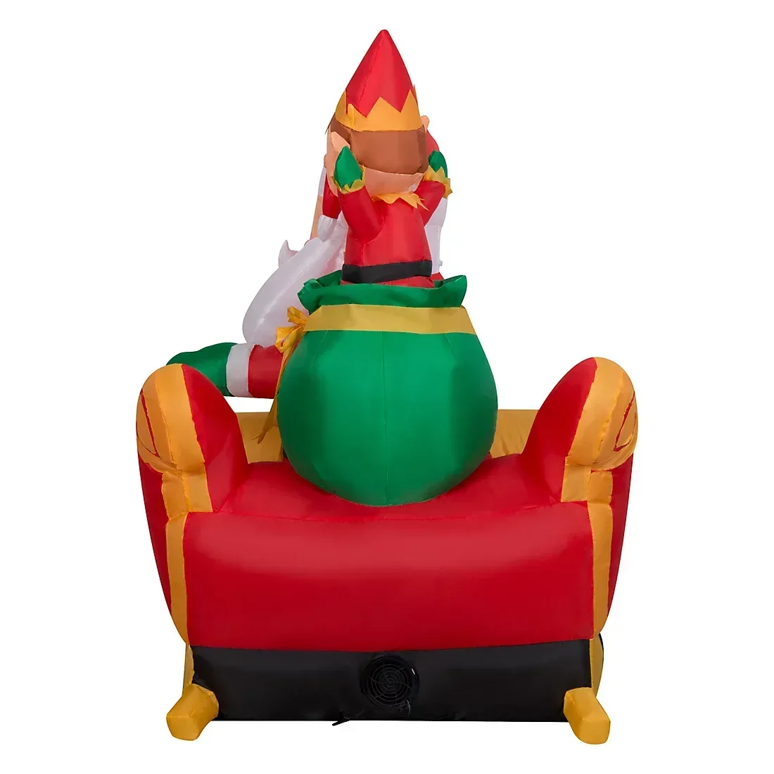 Gemmy Christmas 3.5' Inflatable Santa and Elf in Sleigh - Image 3