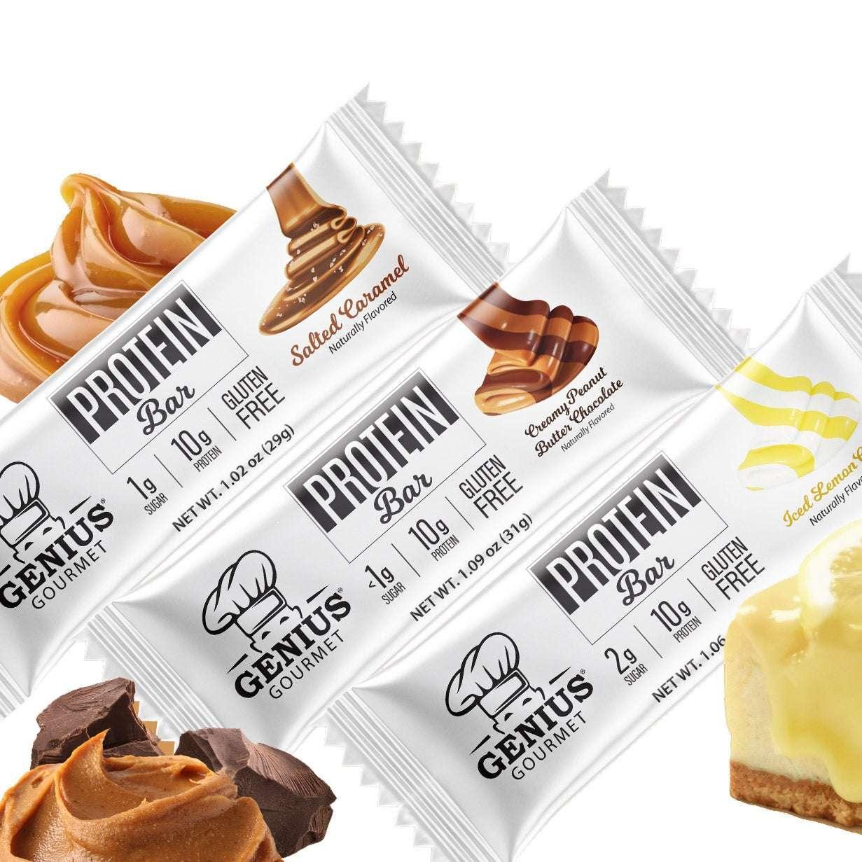 Genius Gourmet Protein Bar, Variety Pack, 30 Count - Image 4