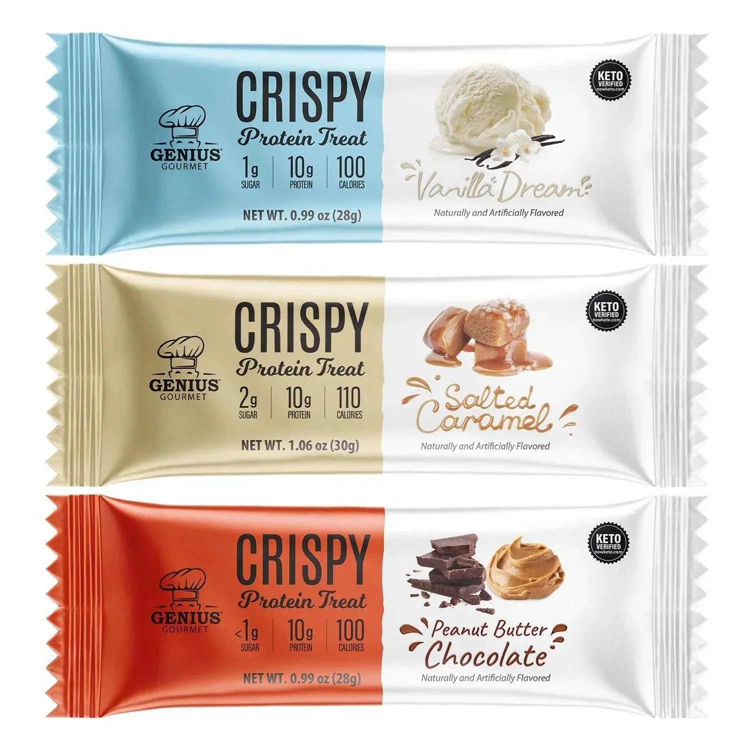 Genius Gourmet Variety Crispy Protein Bar Treat, 30-count - Image 2