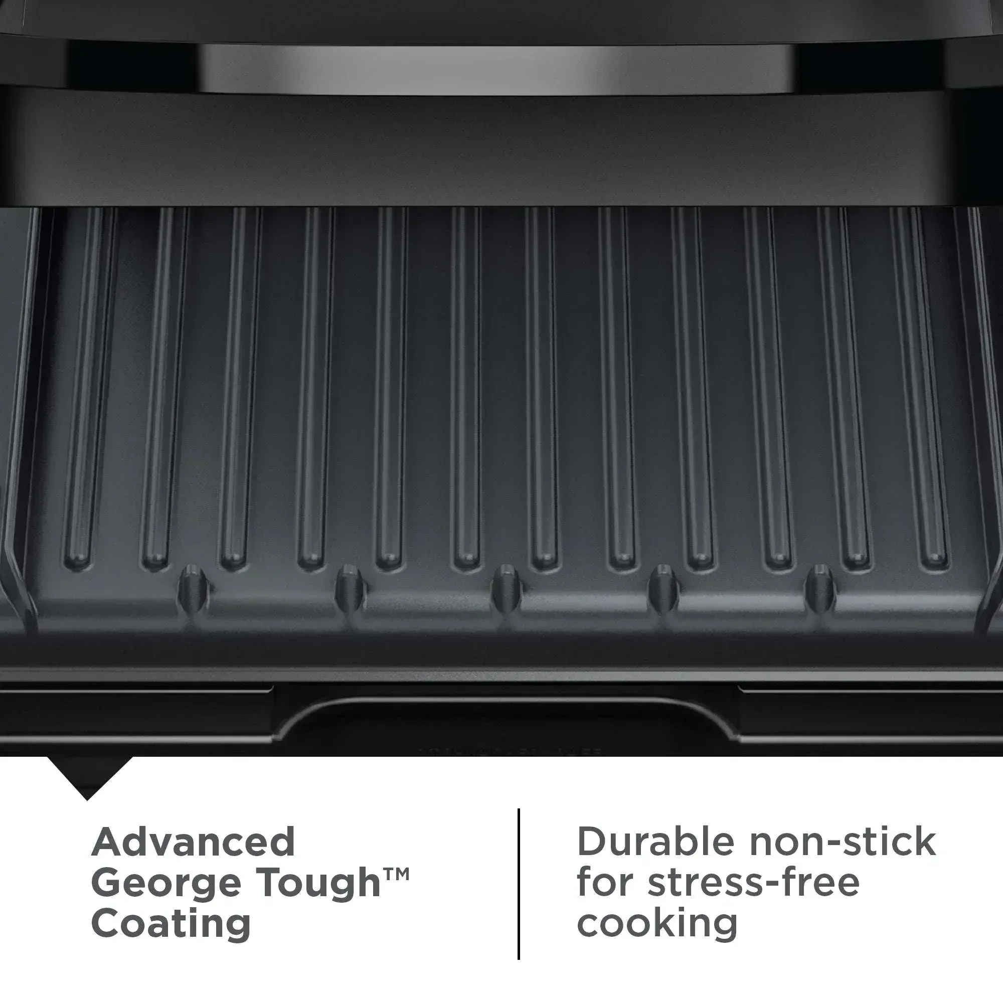 George Foreman 4-Serving Non-Stick Removable Dishwasher Safe Plates, Grill and Panini Maker, Durable Easy-to-Clean Plastic Housing - Image 6