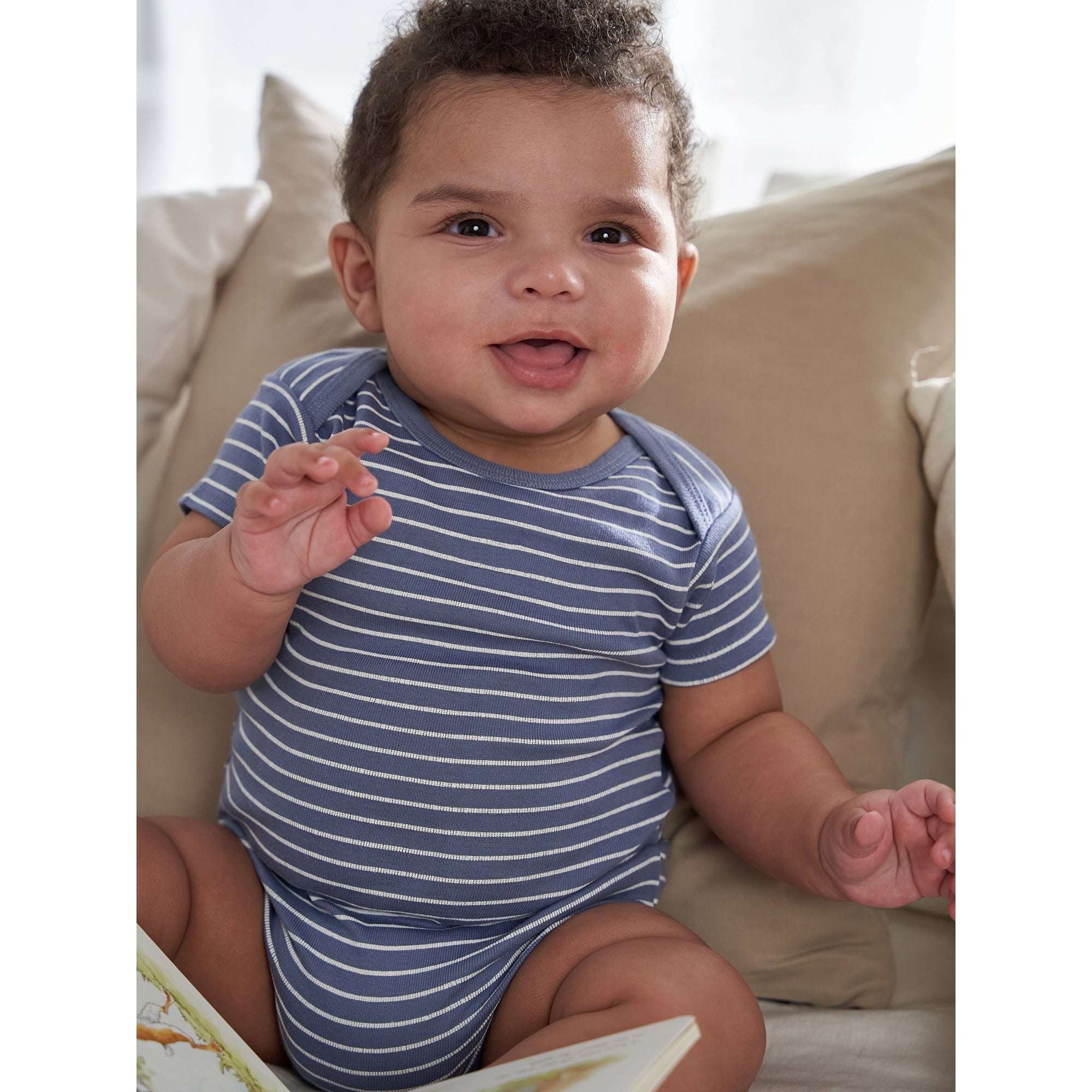 Gerber Baby Neutral Short Sleeve Onesies, 3-Pack - Image 12