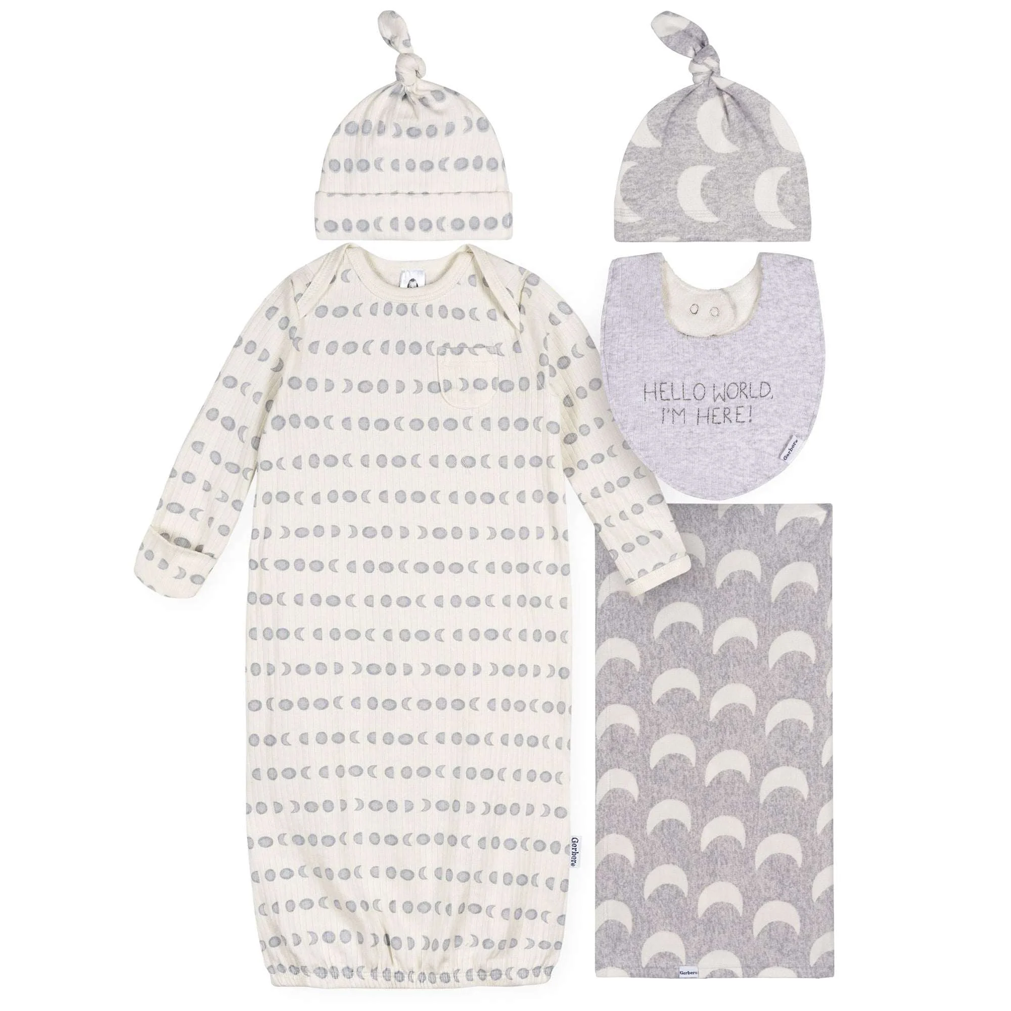 Gerber Gender Neutral 5-Piece Gift Set, Size 0-6 Months - Image 10