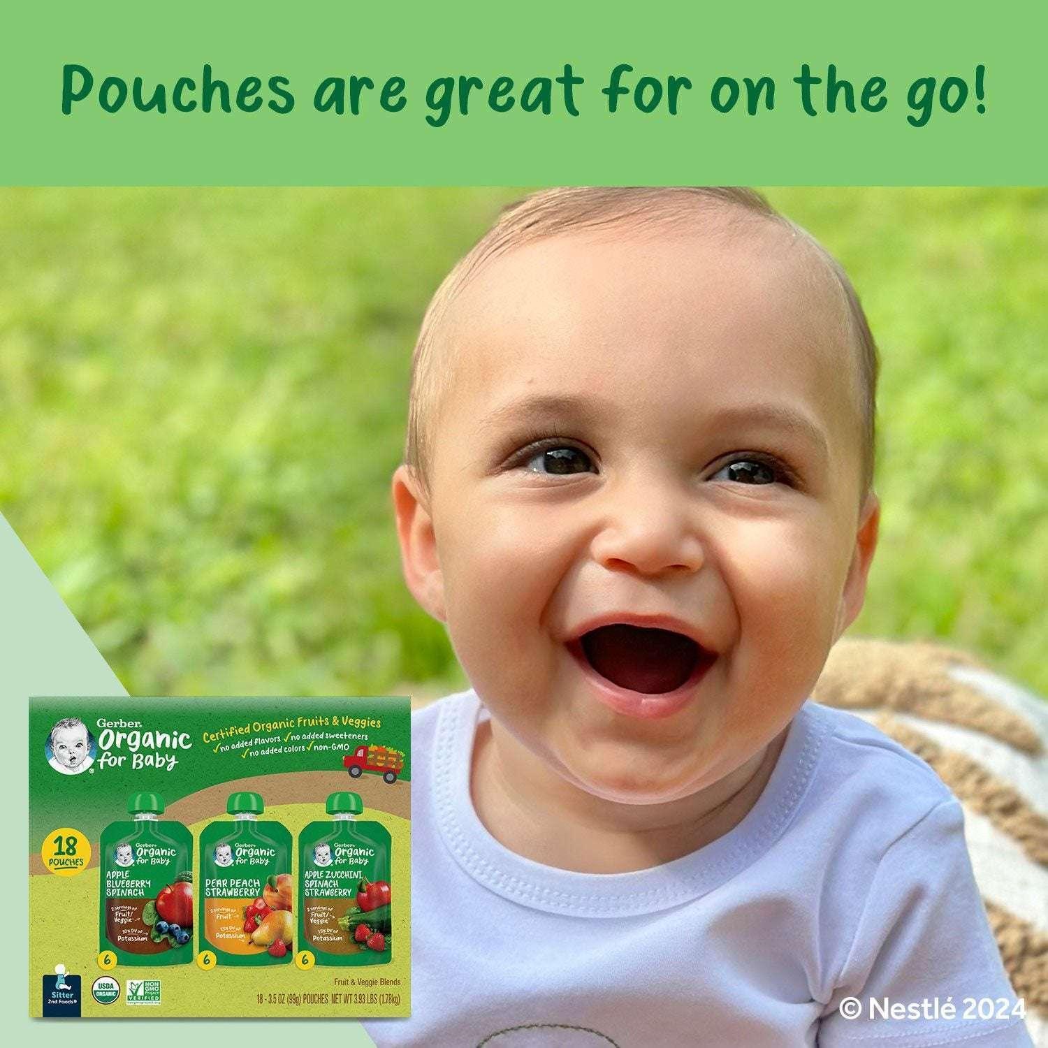 Gerber Organic 2nd Foods Pouch Variety Pack, 3.5 oz., 18 ct. - Image 5