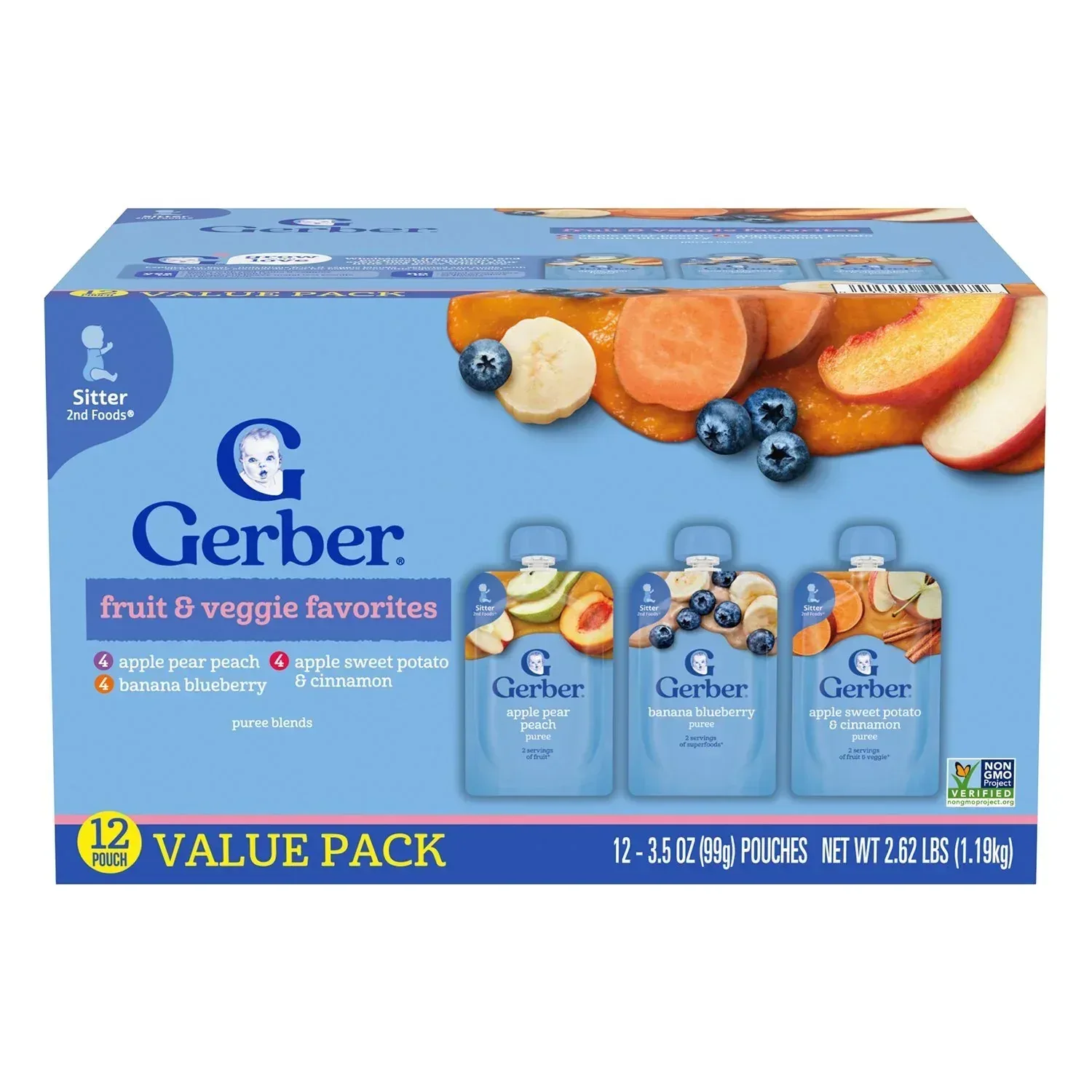Gerber Toddler Pouch Variety Pack (3.5 Oz., 12 Ct.) - Image 2