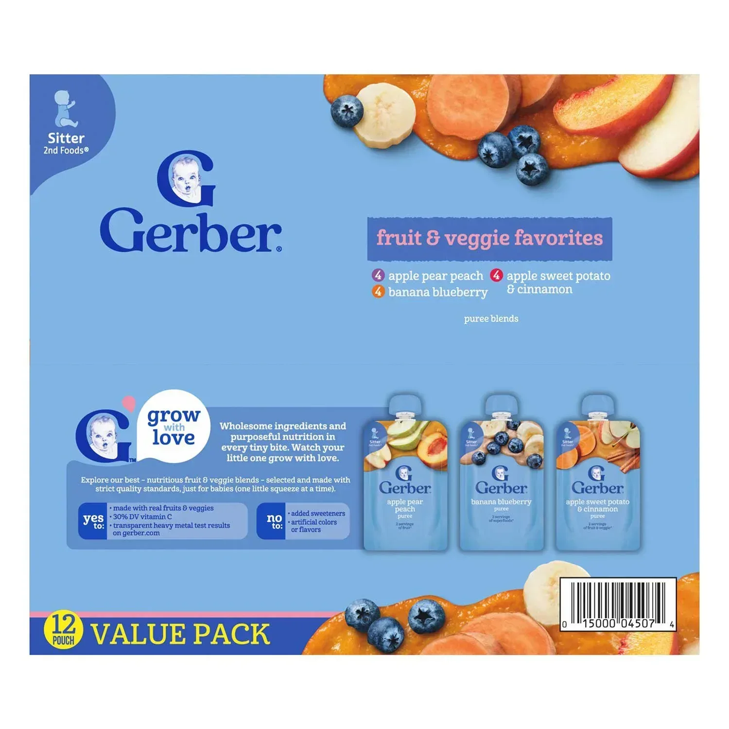 Gerber Toddler Pouch Variety Pack (3.5 Oz., 12 Ct.) - Image 4