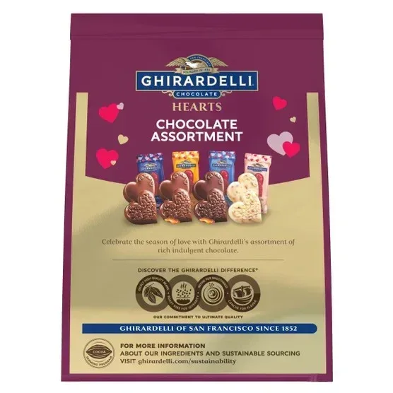 Ghirardelli Chocolate Assortment Valentine's Duet Hearts. 15.2 oz. - Image 3