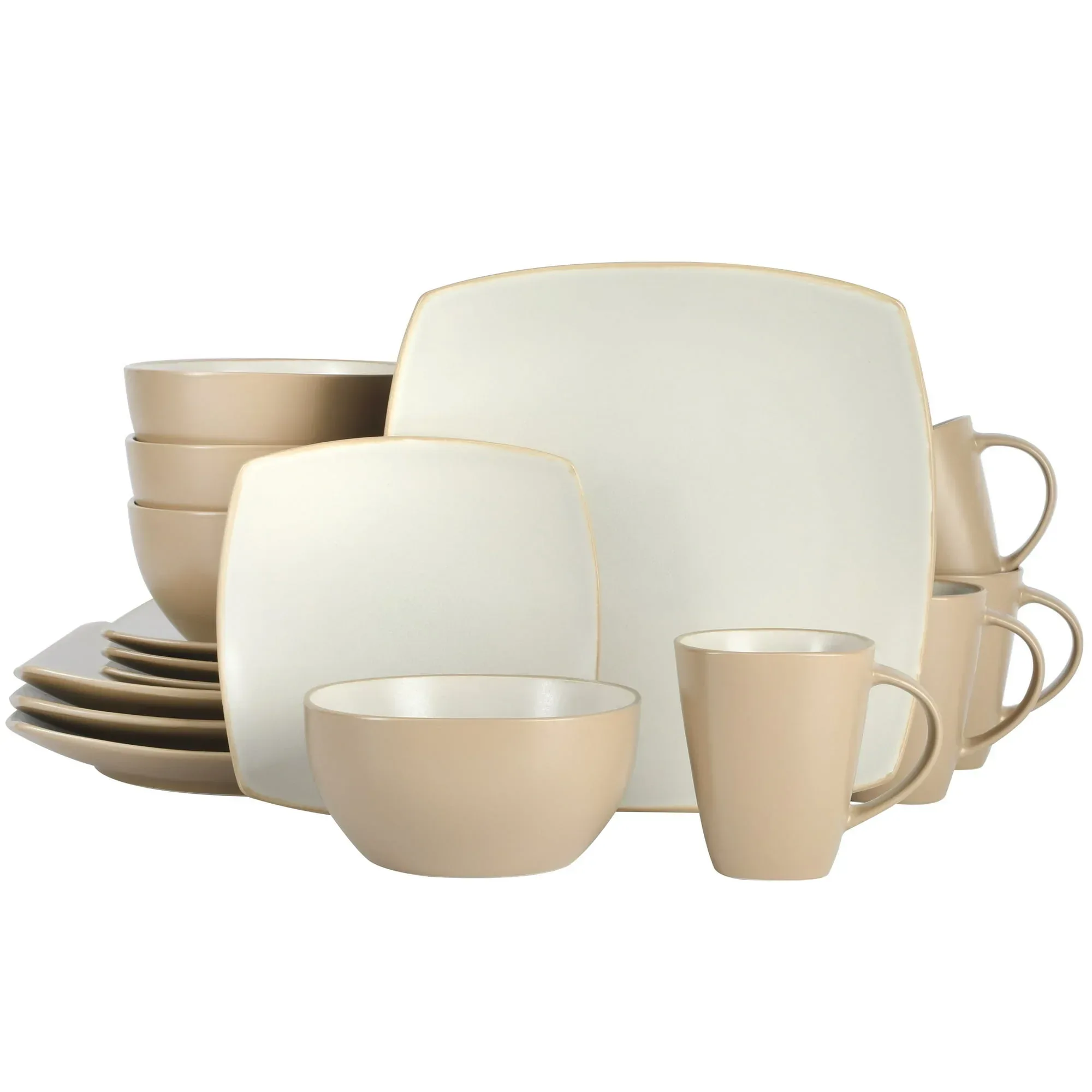 Gibson Soho Lounge Square 16-Piece Dinnerware Set - Black - Image 14
