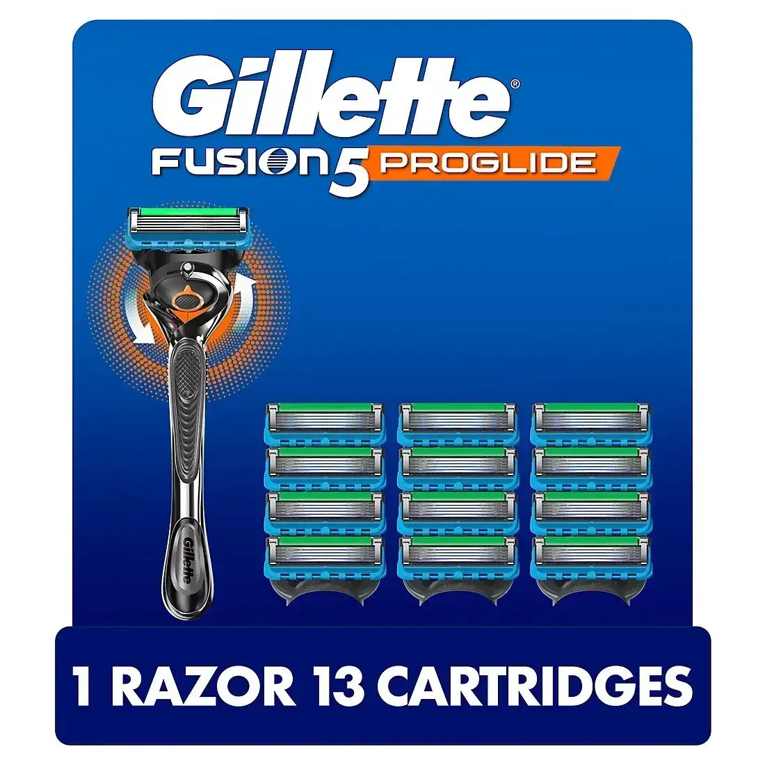 Gillette Fusion5 ProGlide Shaving Razor for Men, Razor Handle, 13 Razor Blade Refills - Image 3