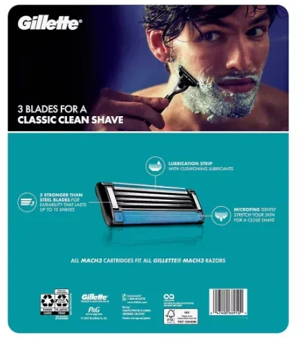 Gillette Mach3 Men's Razor Blades, 20 ct. - Image 2