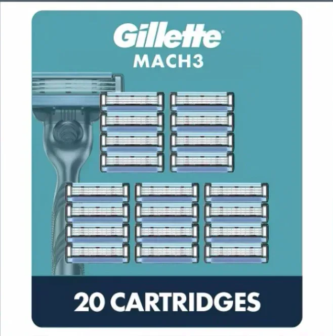 Gillette Mach3 Razor Blade Refills, Razor Cartridges, Razor Refills for Men, Lubrication Strip, 20 ct. - Image 3