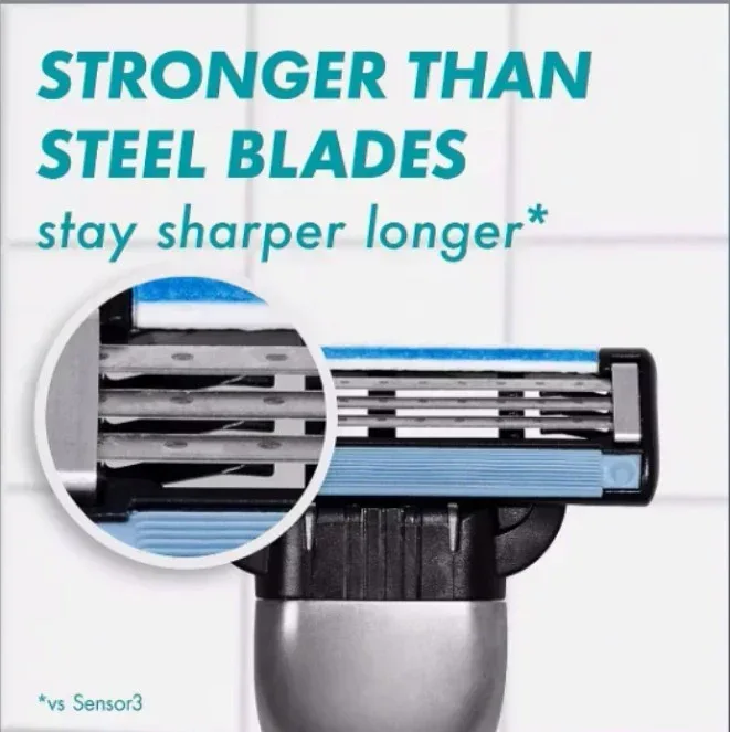 Gillette Mach3 Razor Blade Refills, Razor Cartridges, Razor Refills for Men, Lubrication Strip, 20 ct. - Image 5