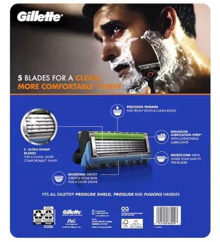 Gillette ProGlide Men's Razor Blades, 12 Refills and ProGlide Shield Men's Razor Blades, 2 Refills - Image 2