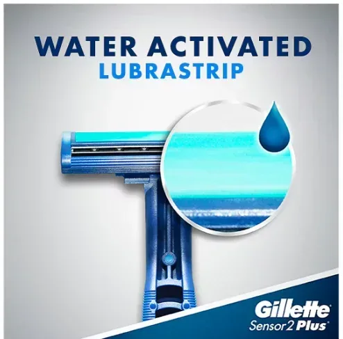Gillette Sensor2 Plus Pivoting Head and Lubrastrip Men's Disposable Razors, 52 ct. - Image 2