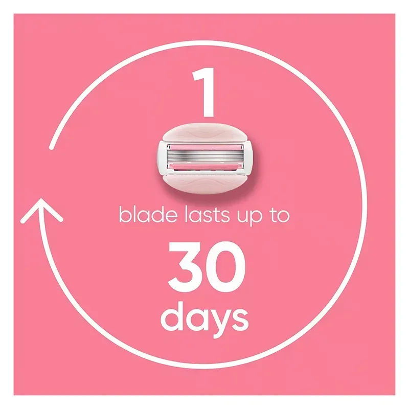 Gillette Venus ComfortGlide White Tea Scented Women's Razor, 3-Blades, 1 Handle + 12 Razor Blade Refills - Image 6