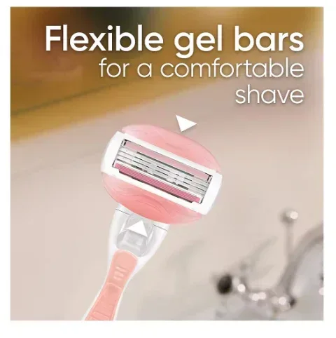 Gillette Venus ComfortGlide White Tea Women's Razor Handle with 12 Blade Refills - Image 2