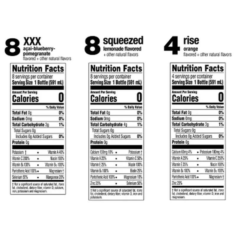 Glaceau Vitaminwater Zero Variety Pack Nutrient Enhanced Water (20 Fl. Oz., 20 Pk.) - Image 2