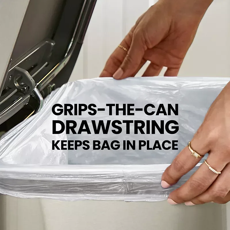 Glad ForceFlex Tall Kitchen Drawstring Trash Bags - Fresh Clean with Febreze, 160 ct./13 gal. - Image 6