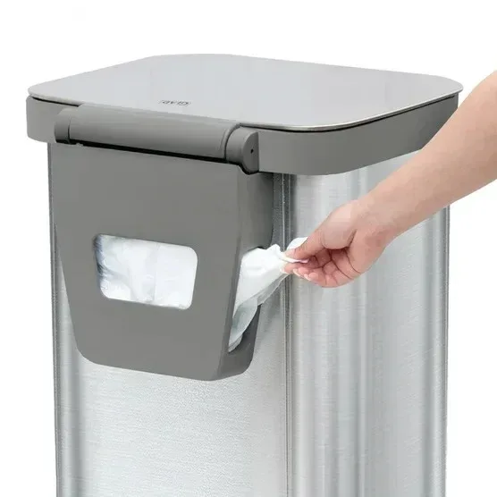 Glad Stainless Steel Trash Can and Bag Bundle - Image 5