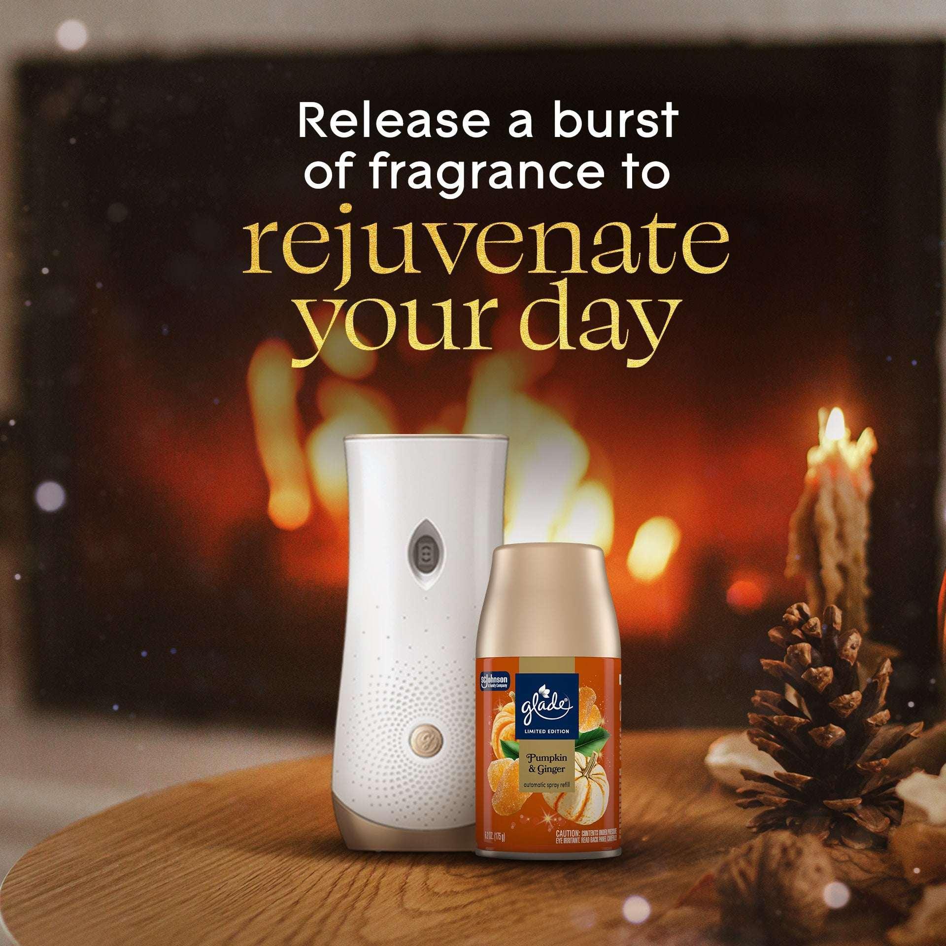 Glade® Automatic Spray Air Freshener Refill, Christmas Holiday Pumpkin & Ginger, 6.2oz., 2 Count - Image 4