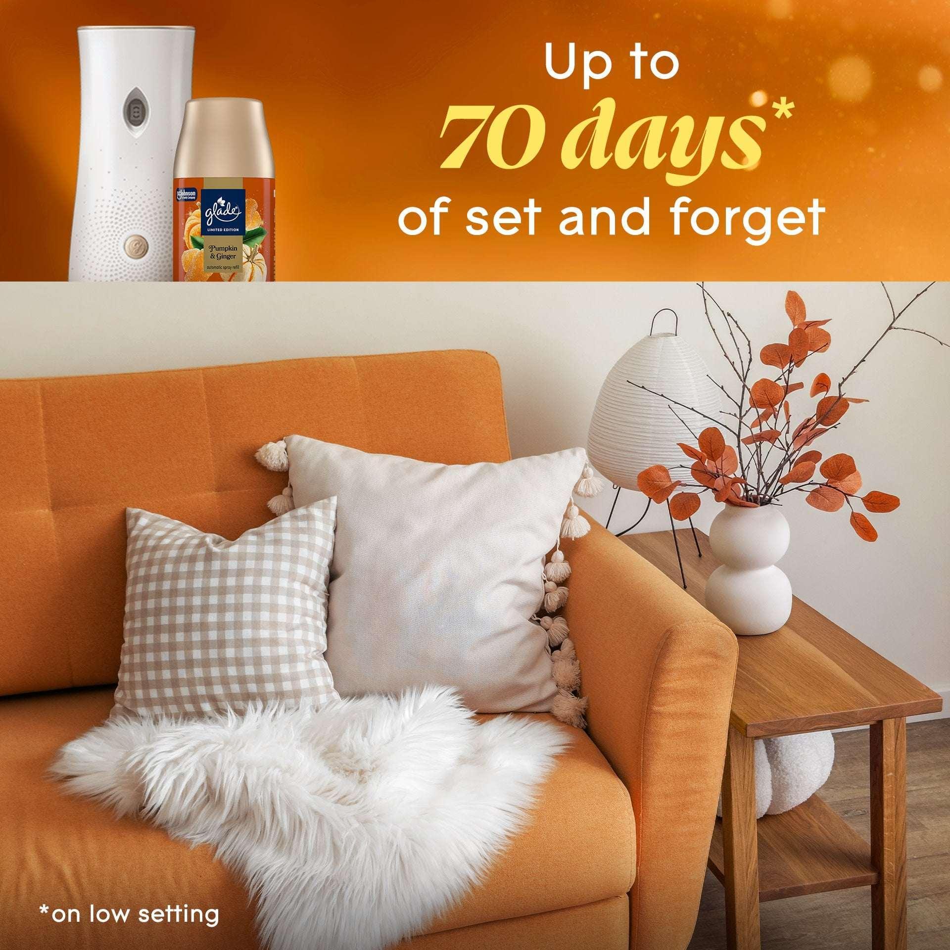 Glade® Automatic Spray Air Freshener Refill, Christmas Holiday Pumpkin & Ginger, 6.2oz., 2 Count - Image 5