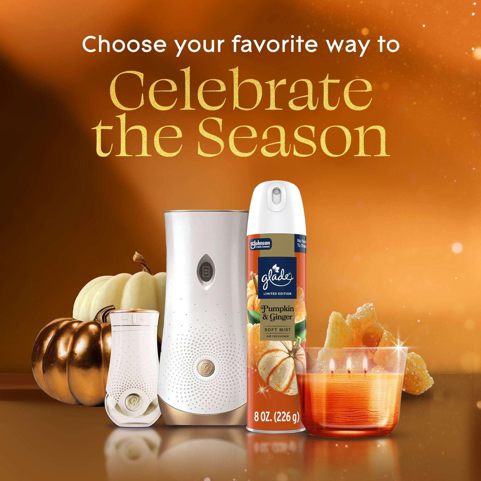 Glade® Automatic Spray Air Freshener Refill, Christmas Holiday Pumpkin & Ginger, 6.2oz., 2 Count - Image 6